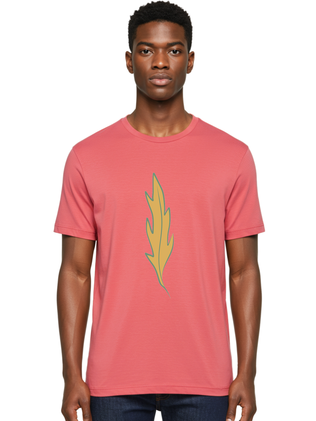 Yellow-Leaf-1 Men'S Graphic Tee, 100% Cotton, Comfortable Casual Summer Wear, Machine Washable, Autumn Leaf, Fall Foliage, Yellow Leaf, Oak Tree, Natural Design, Leaf Illustration, Seasonal Symbol, Botanical Icon, Vibrant Color Aae085 24