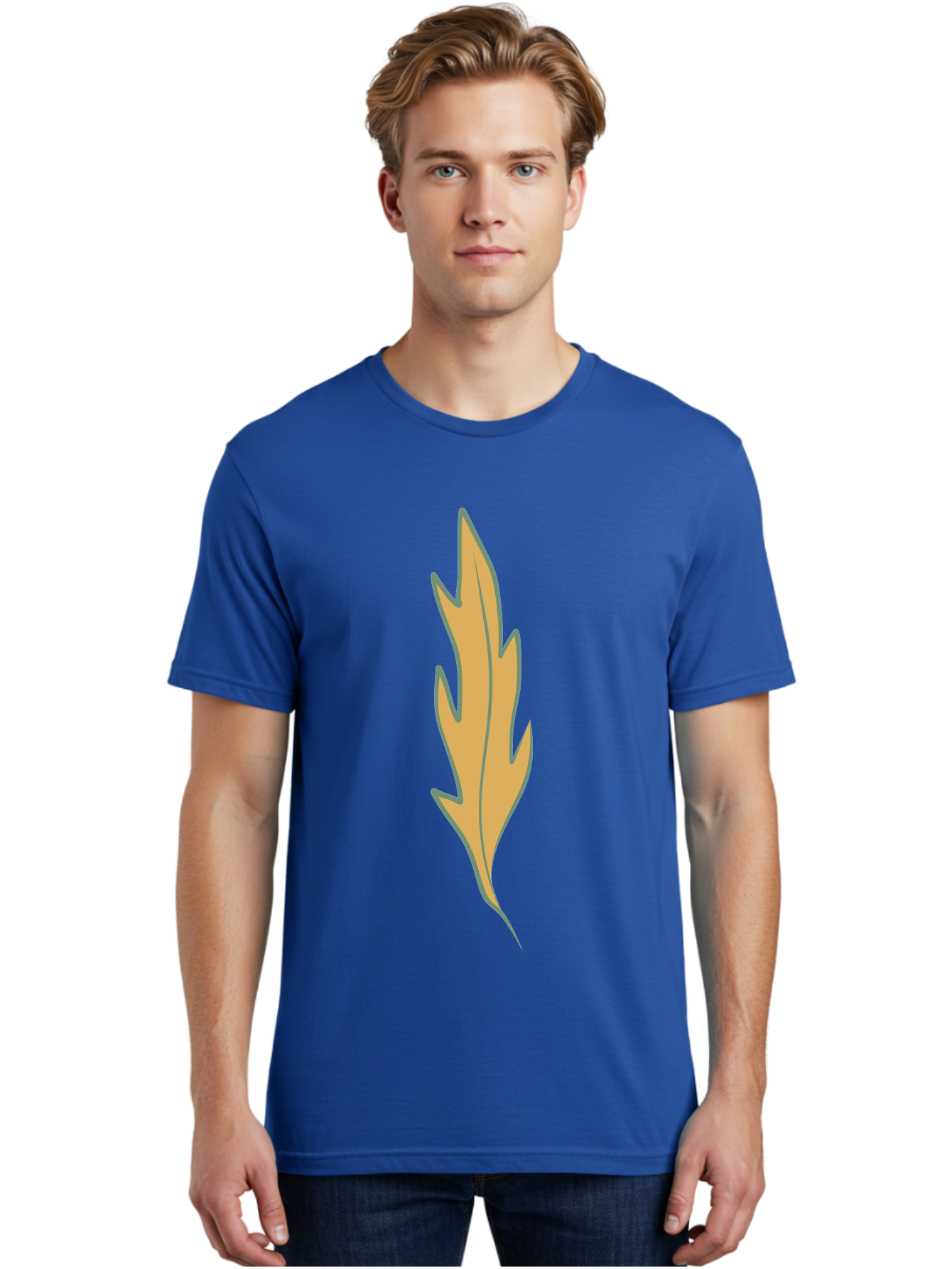 Yellow-Leaf-1 Men'S Graphic Tee, 100% Cotton, Comfortable Casual Summer Wear, Machine Washable, Autumn Leaf, Fall Foliage, Yellow Leaf, Oak Tree, Natural Design, Leaf Illustration, Seasonal Symbol, Botanical Icon, Vibrant Color Aae085 8
