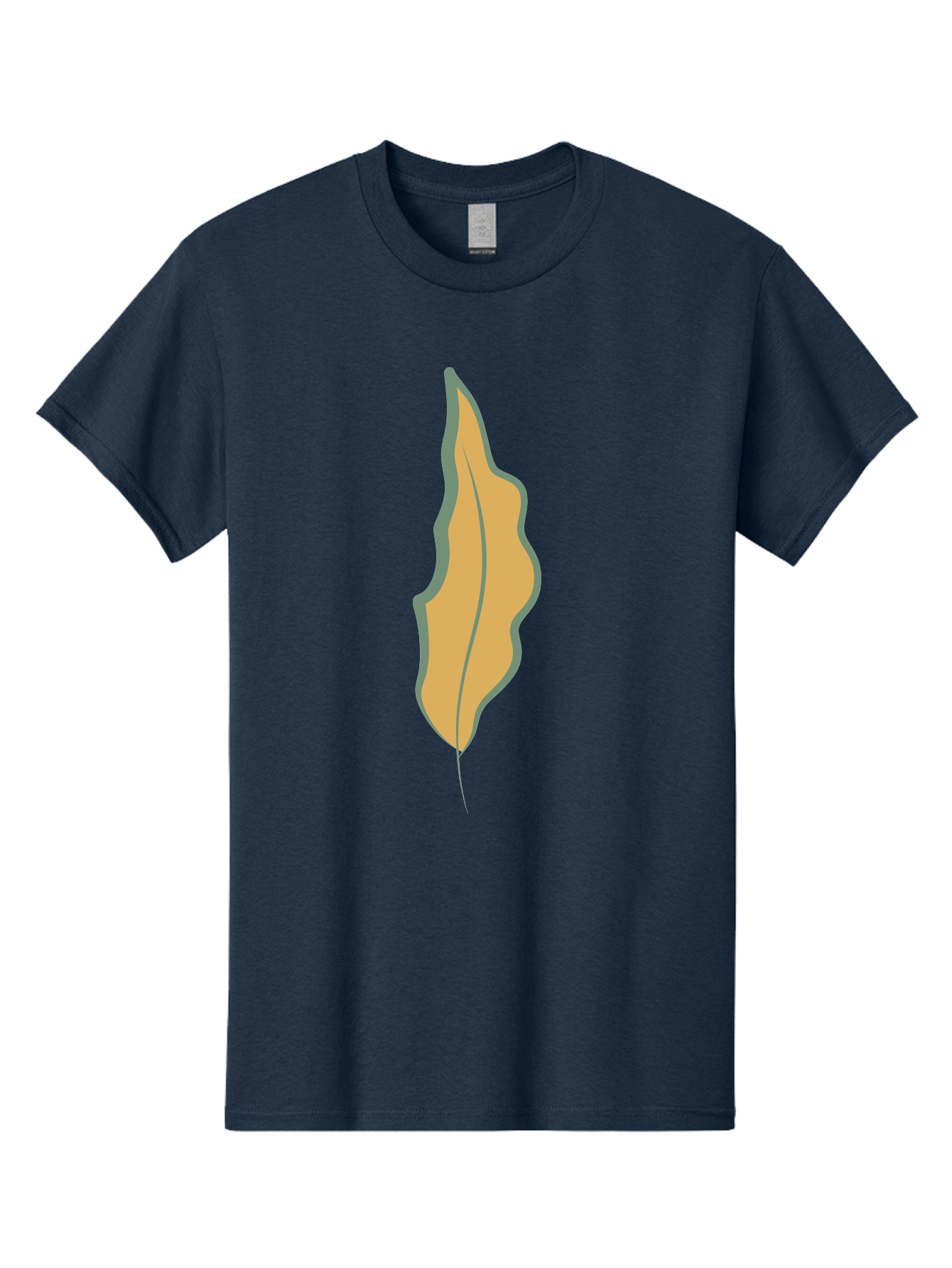 Yellow-Leaf-2 Men'S Graphic Tee, 100% Cotton, Comfortable Casual Summer Wear, Machine Washable, Yellow Leaf, Autumn Leaf, Foliage, Leaf Illustration, Simple Design, Digital Art, Orange Color, Gray Outline Aae086 19