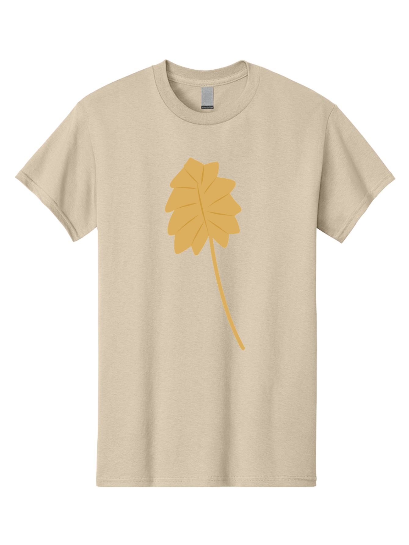 Yellow-Leaf Men'S Graphic Tee, 100% Cotton, Comfortable Casual Summer Wear, Machine Washable, Yellow Leaf, Autumn Leaf, Fall Foliage, Nature Illustration, Single Leaf, Simple Design, Leaf Icon, Graphic Leaf Aae087 29