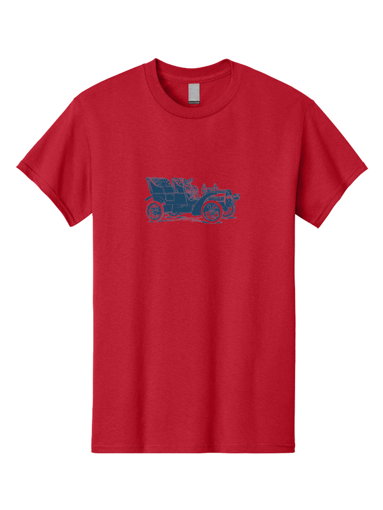 1900S Roadster Drawing Men'S Graphic Tee, 100% Cotton, Comfortable Casual Summer Wear, Machine Washable, Vintage Car, Classic Automobile, Antique Vehicle, Old-Fashioned Transportation, Horse-Less Carriage, Early 20Th Century Car, Retro Style Aae089 23