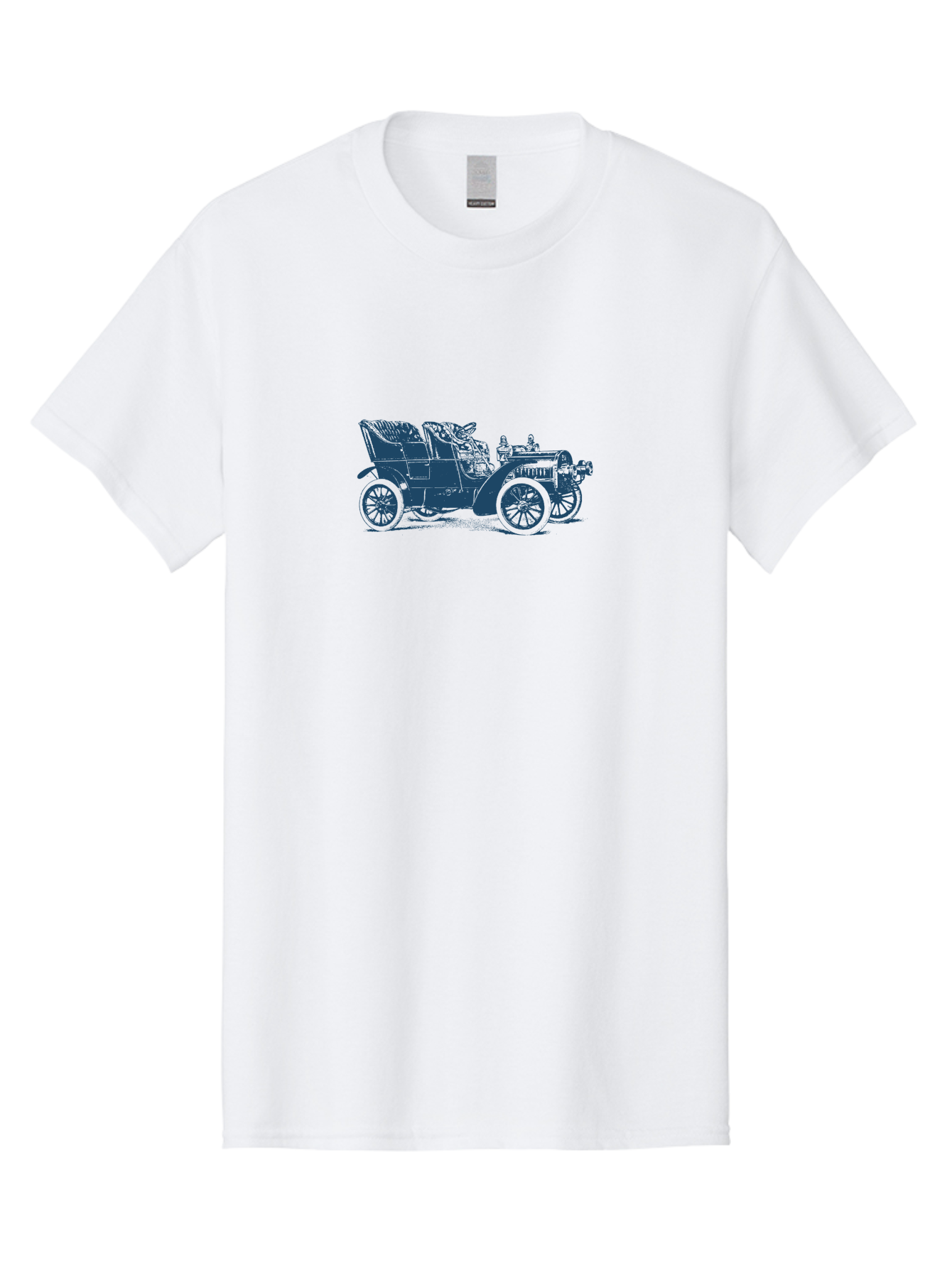 1900S Roadster Drawing Men'S Graphic Tee, 100% Cotton, Comfortable Casual Summer Wear, Machine Washable, Vintage Car, Classic Automobile, Antique Vehicle, Old-Fashioned Transportation, Horse-Less Carriage, Early 20Th Century Car, Retro Style Aae089 3