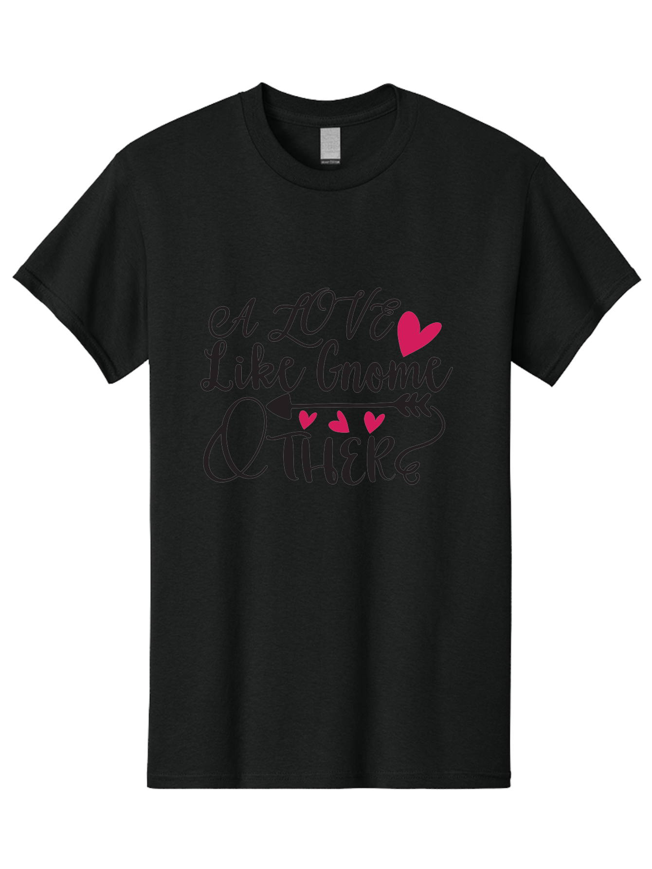 A Love Like Gnome Other Men'S Graphic Tee, 100% Cotton, Comfortable Casual Summer Wear, Machine Washable, Love Quote, Gnome Love, Quirky Phrase, Heartwarming Message, Playful Typography, Cute Design, Whimsical Hearts, Arrow Symbol Aae090 21