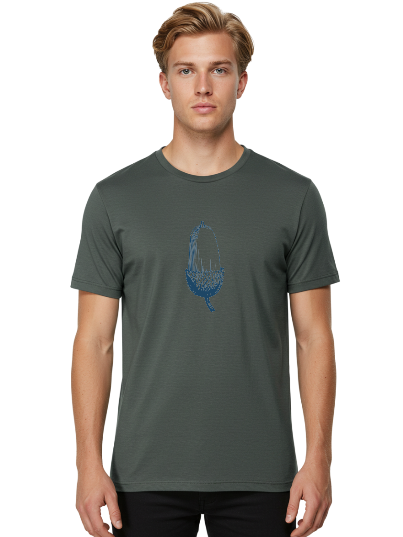Acorn Men'S Graphic Tee, 100% Cotton, Comfortable Casual Summer Wear, Machine Washable, Acorn Illustration, Oak Tree Symbol, Nature-Inspired Design, Botanical Art, Simple Line Drawing, Forest Element, Abstract Shape, Minimalist Icon Aae093 26