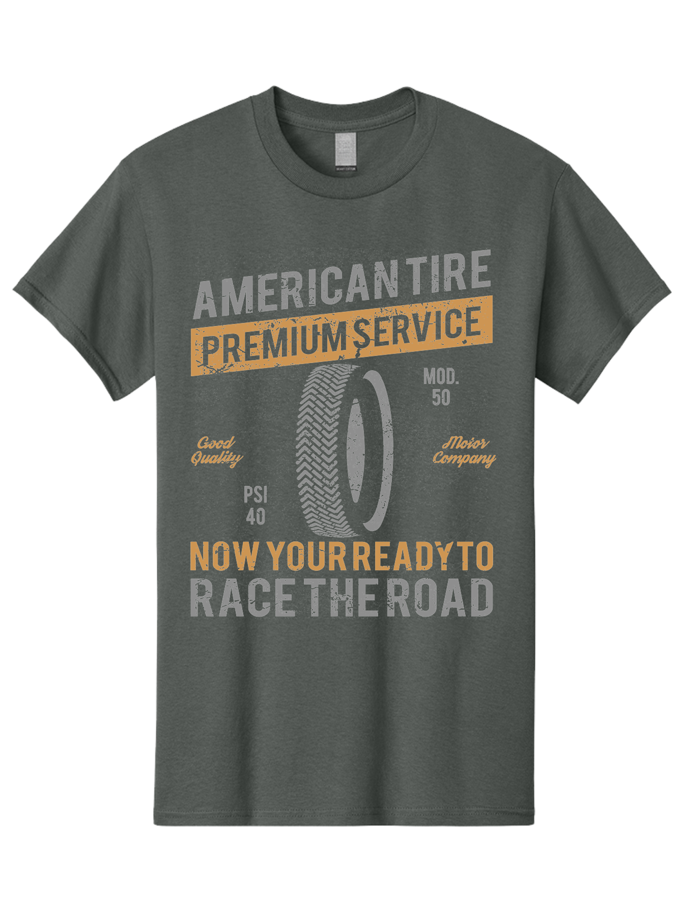 American Tire Distressed Men'S Graphic Tee, 100% Cotton, Comfortable Casual Summer Wear, Machine Washable, American Tire Premium Service, Vehicle Maintenance, Road Safety, Tire Quality, Good Company, Racing Tires, Automotive Services, Aae101 25