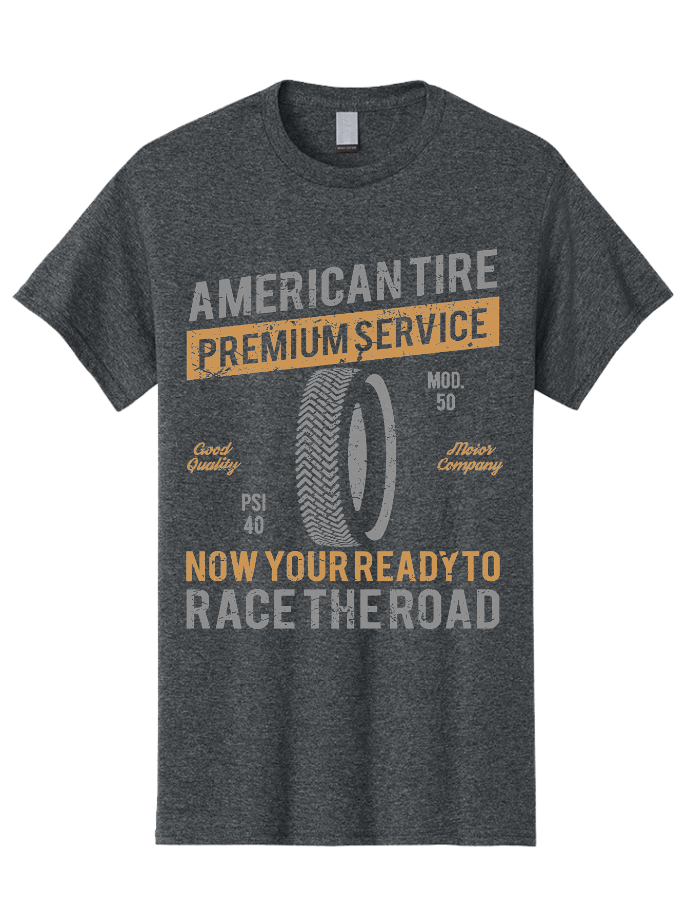 American Tire Distressed Men'S Graphic Tee, 100% Cotton, Comfortable Casual Summer Wear, Machine Washable, American Tire Premium Service, Vehicle Maintenance, Road Safety, Tire Quality, Good Company, Racing Tires, Automotive Services, Aae101 21
