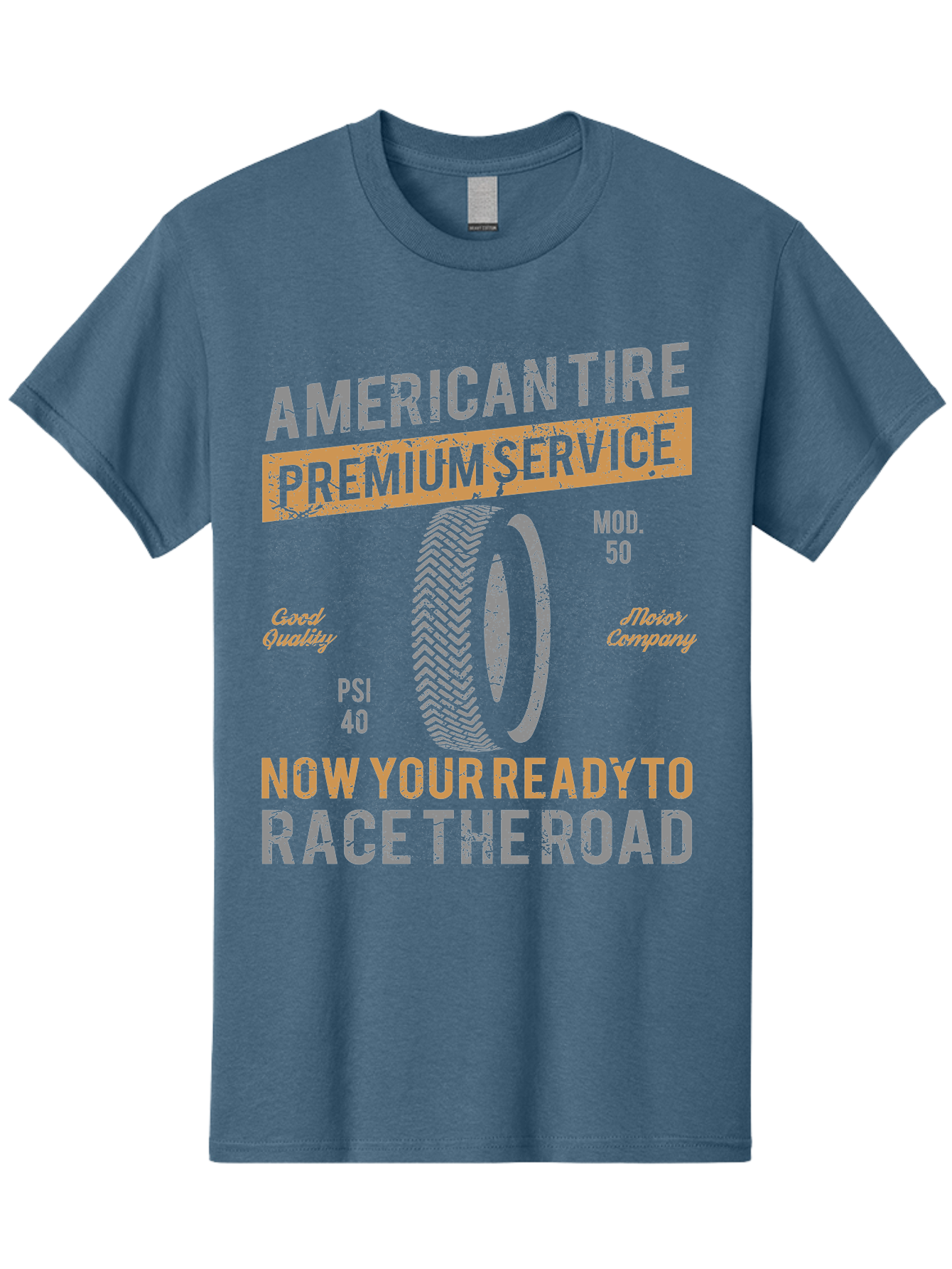 American Tire Distressed Men'S Graphic Tee, 100% Cotton, Comfortable Casual Summer Wear, Machine Washable, American Tire Premium Service, Vehicle Maintenance, Road Safety, Tire Quality, Good Company, Racing Tires, Automotive Services, Aae101 15