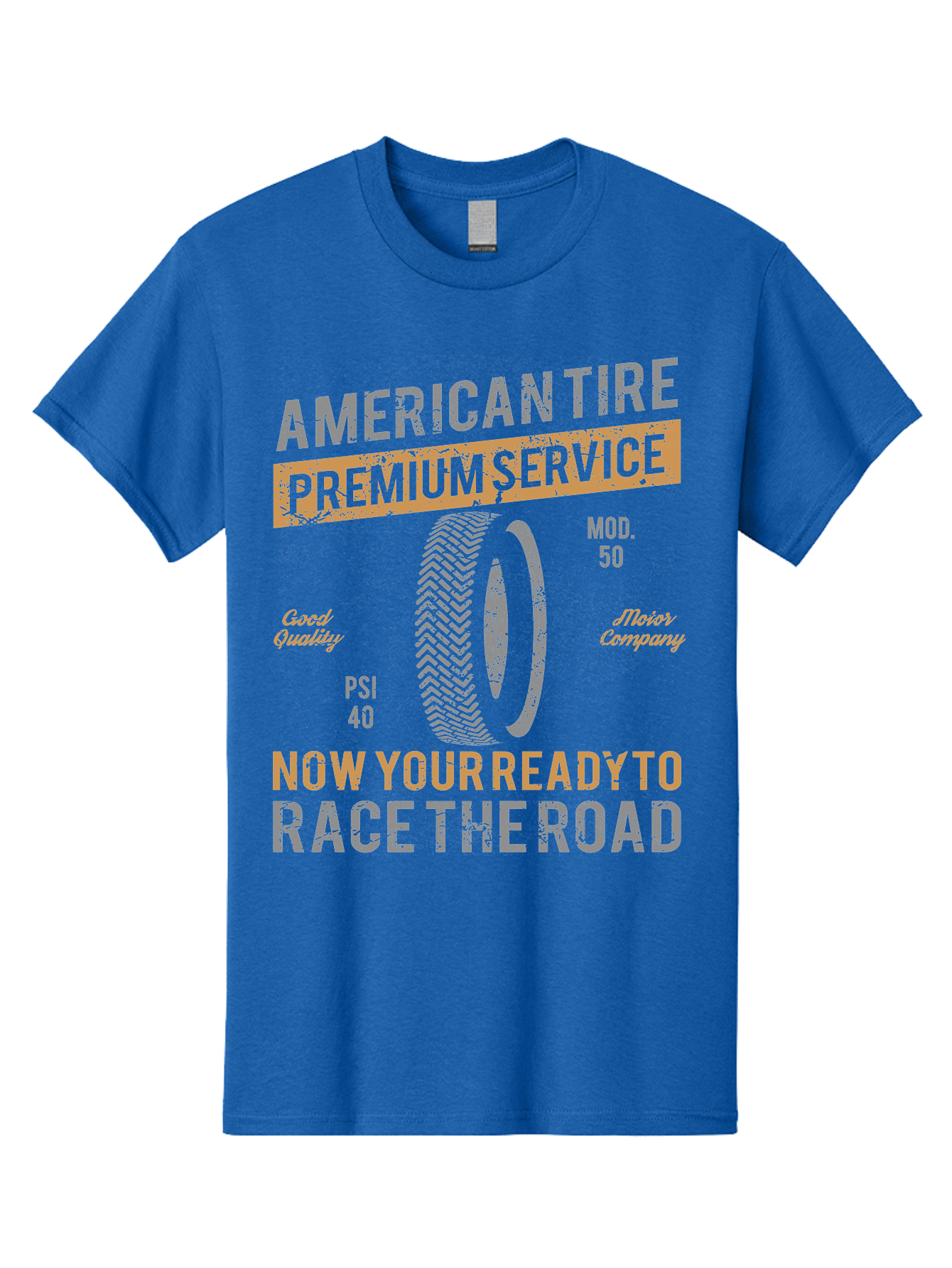 American Tire Distressed Men'S Graphic Tee, 100% Cotton, Comfortable Casual Summer Wear, Machine Washable, American Tire Premium Service, Vehicle Maintenance, Road Safety, Tire Quality, Good Company, Racing Tires, Automotive Services, Aae101 3