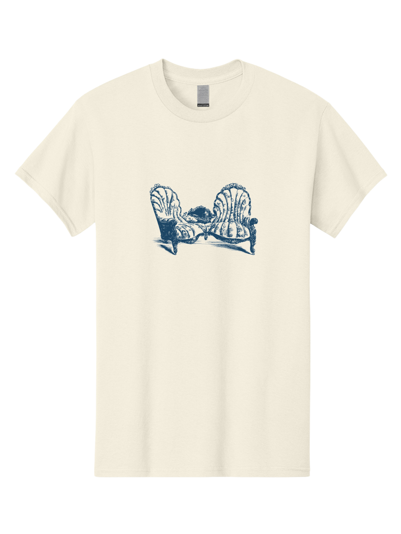 Antique Bloom Sofa Men'S Graphic Tee, 100% Cotton, Comfortable Casual Summer Wear, Machine Washable, Vintage Couch, Ornate Furniture, Reclining Woman, Luxurious Decor, Antique Style, Elegant Atmosphere, Relaxation, Classic Design Aae106 19