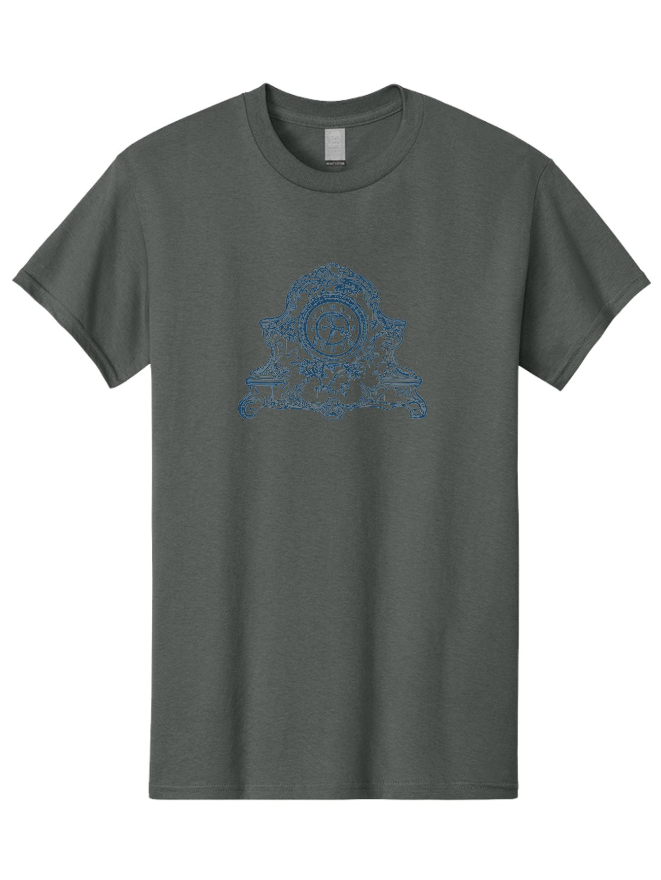 Antique Floral Clock Men'S Graphic Tee, 100% Cotton, Comfortable Casual Summer Wear, Machine Washable, Antique Clock Face, Roman Numerals, Ornate Details, Floral Patterns, Vintage Design, Classic Elegance, Timepiece, Traditional Decor, Aae108 19