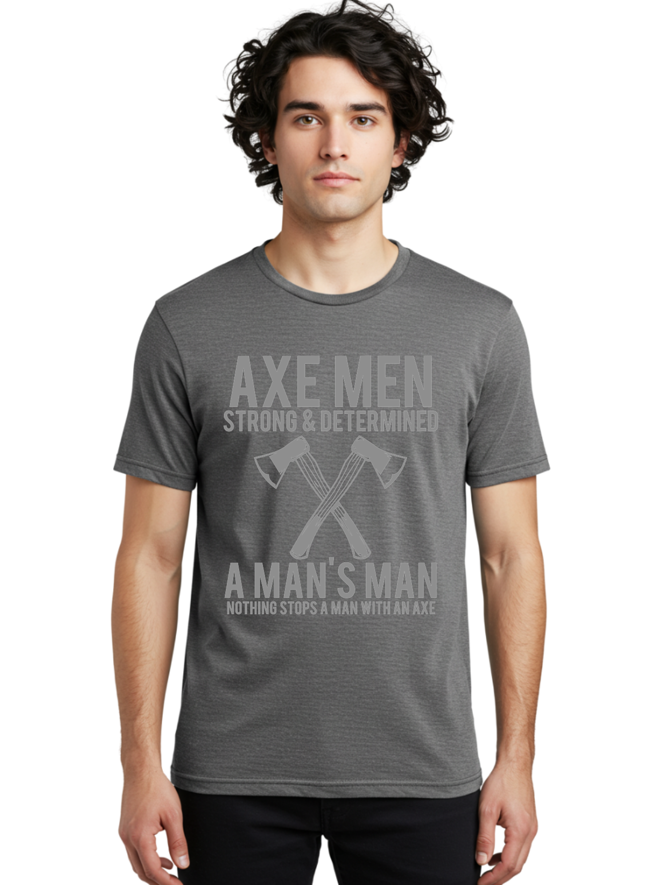 Axe Man Men'S Graphic Tee, 100% Cotton, Comfortable Casual Summer Wear, Machine Washable, Axe Men, Strong And Determined, Crossed Axes, Man'S Man, Nothing Stops A Man With An Axe, Lumberjack Culture, Woodsman Pride Aae121 10