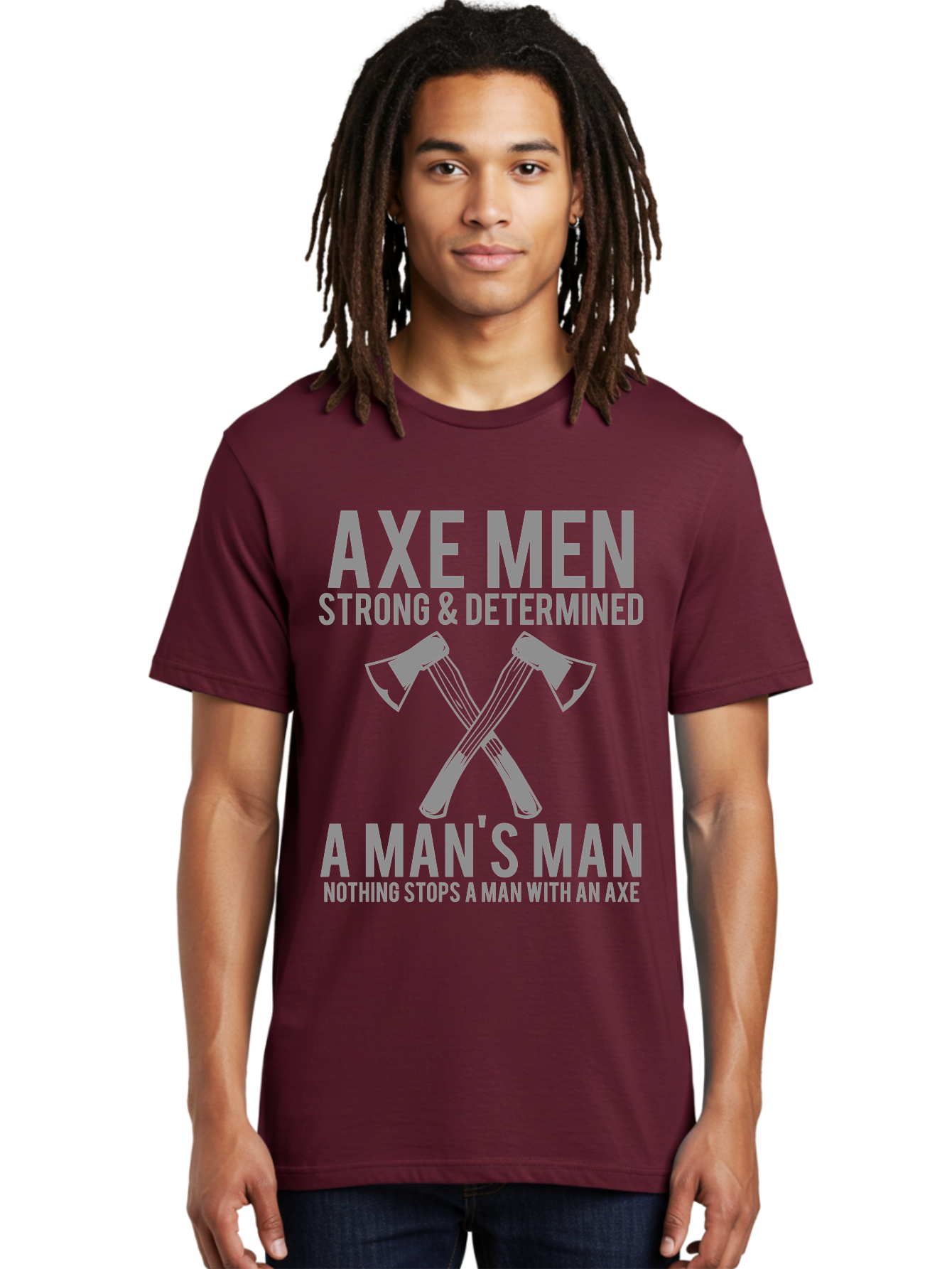 Axe Man Men'S Graphic Tee, 100% Cotton, Comfortable Casual Summer Wear, Machine Washable, Axe Men, Strong And Determined, Crossed Axes, Man'S Man, Nothing Stops A Man With An Axe, Lumberjack Culture, Woodsman Pride Aae121 26