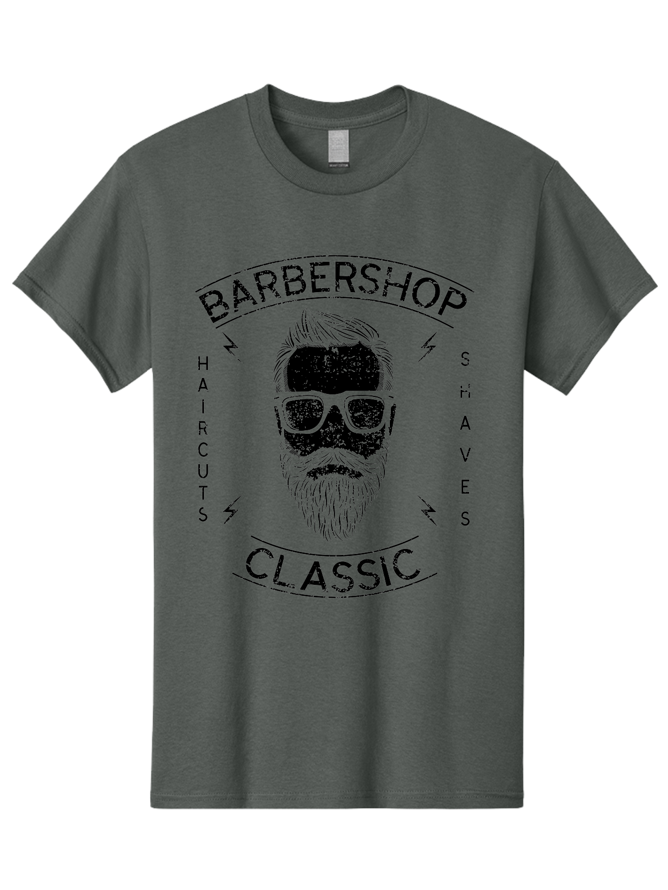 Barber Shop Classic Men'S Graphic Tee, 100% Cotton, Comfortable Casual Summer Wear, Machine Washable, Barber Shop, Classic Style, Men'S Grooming, Haircuts, Shaves, Beards, Sunglasses, Retro Aesthetic, Fashionable Hair, Stylish Beards Aae123 5