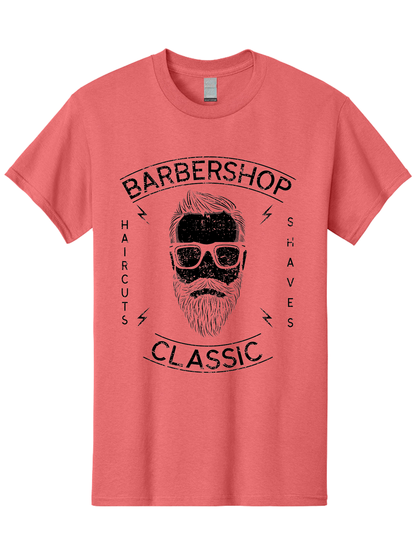 Barber Shop Classic Men'S Graphic Tee, 100% Cotton, Comfortable Casual Summer Wear, Machine Washable, Barber Shop, Classic Style, Men'S Grooming, Haircuts, Shaves, Beards, Sunglasses, Retro Aesthetic, Fashionable Hair, Stylish Beards Aae123 19