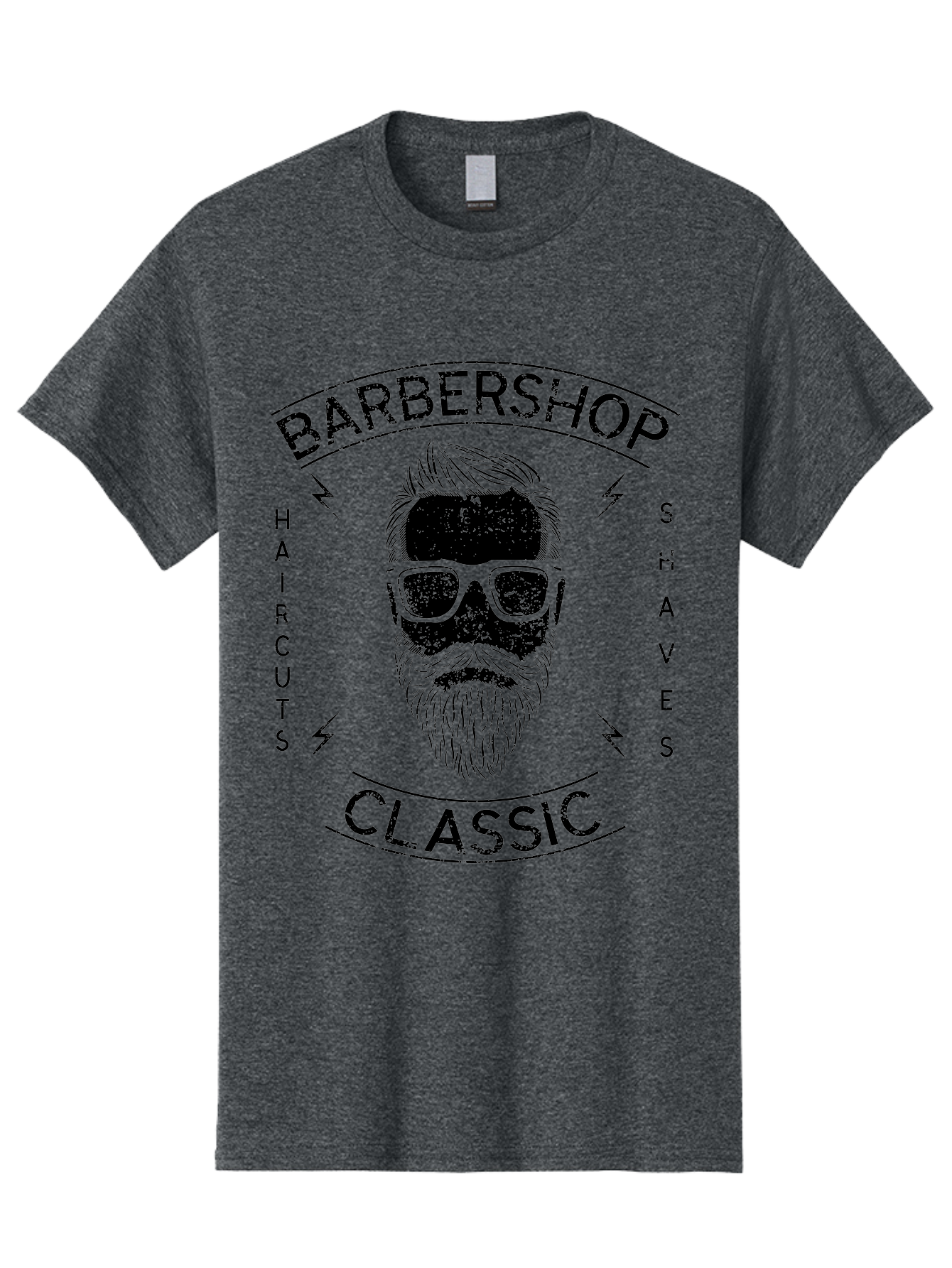 Barber Shop Classic Men'S Graphic Tee, 100% Cotton, Comfortable Casual Summer Wear, Machine Washable, Barber Shop, Classic Style, Men'S Grooming, Haircuts, Shaves, Beards, Sunglasses, Retro Aesthetic, Fashionable Hair, Stylish Beards Aae123 3
