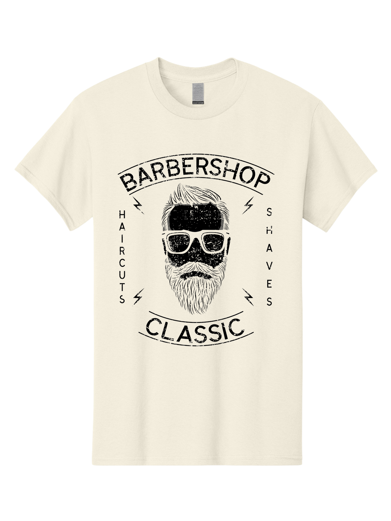 Barber Shop Classic Men'S Graphic Tee, 100% Cotton, Comfortable Casual Summer Wear, Machine Washable, Barber Shop, Classic Style, Men'S Grooming, Haircuts, Shaves, Beards, Sunglasses, Retro Aesthetic, Fashionable Hair, Stylish Beards Aae123 17