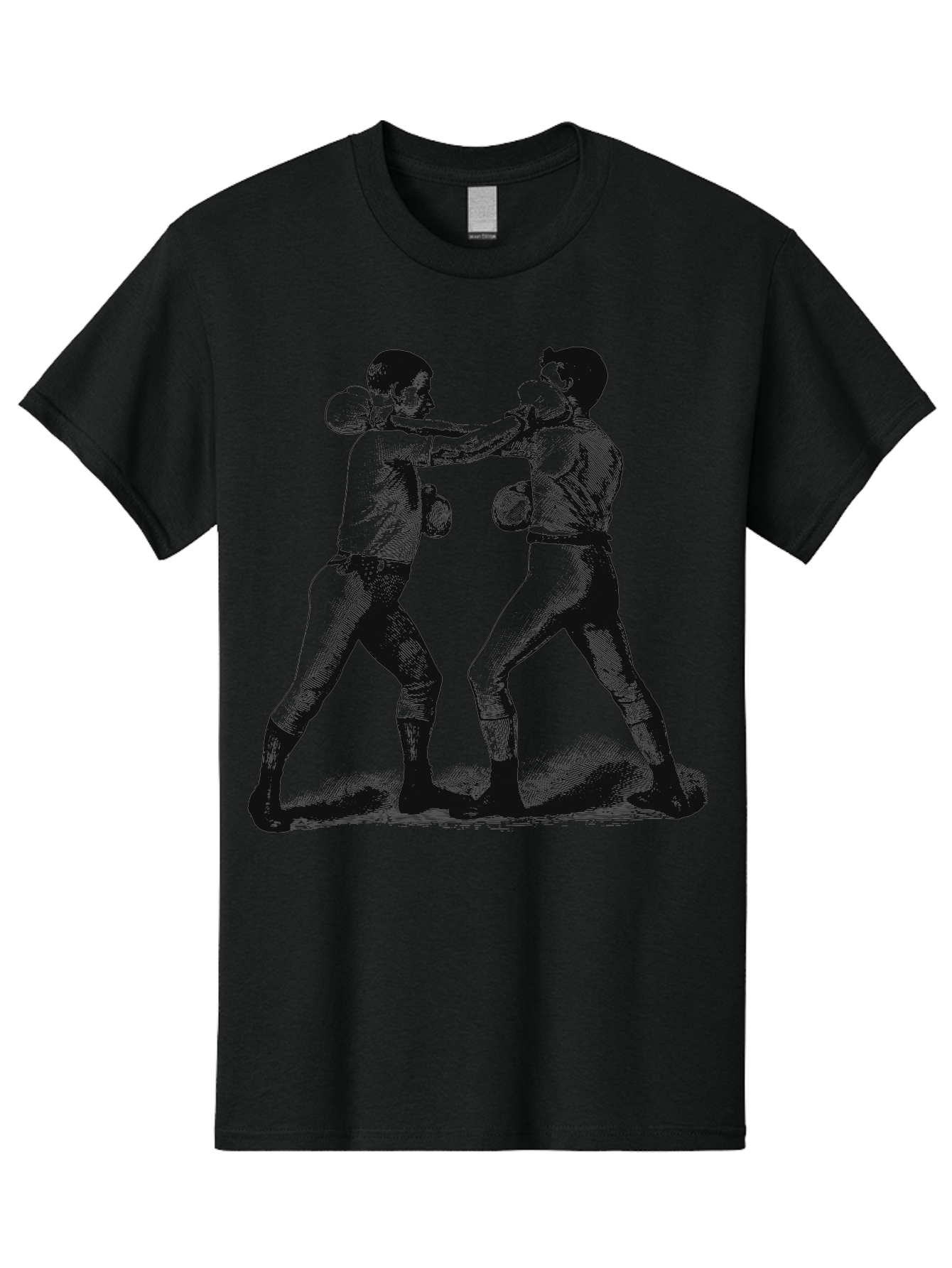 Bareknock Men'S Graphic Tee, 100% Cotton, Comfortable Casual Summer Wear, Machine Washable, Two Boxers Fighting, Boxing Gloves, Pugilistic Stance, Vintage Illustration, Boxing Techniques, Combat Sports, Martial Arts, Athletic Competition, Aae124 23