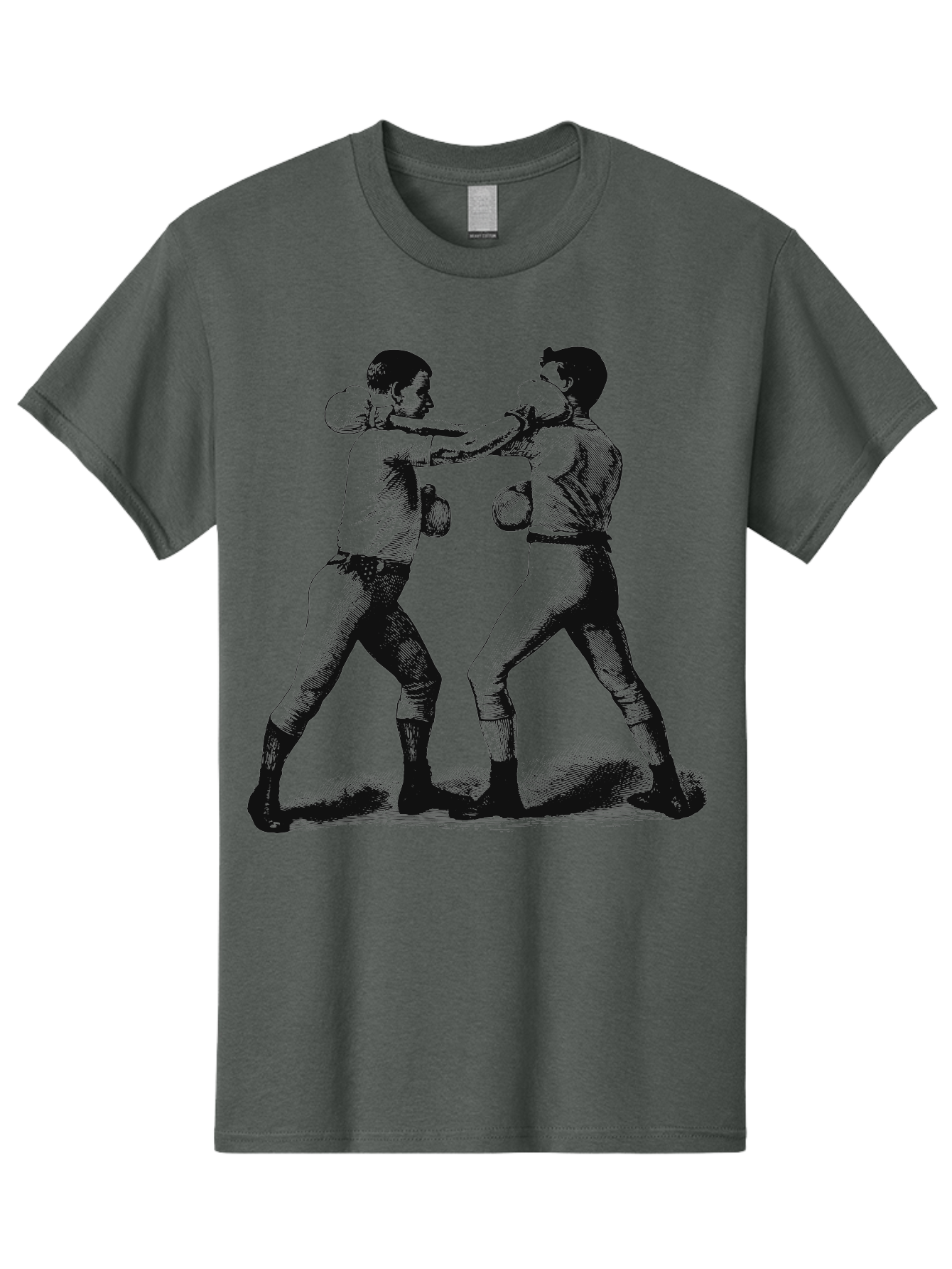 Bareknock Men'S Graphic Tee, 100% Cotton, Comfortable Casual Summer Wear, Machine Washable, Two Boxers Fighting, Boxing Gloves, Pugilistic Stance, Vintage Illustration, Boxing Techniques, Combat Sports, Martial Arts, Athletic Competition, Aae124 9