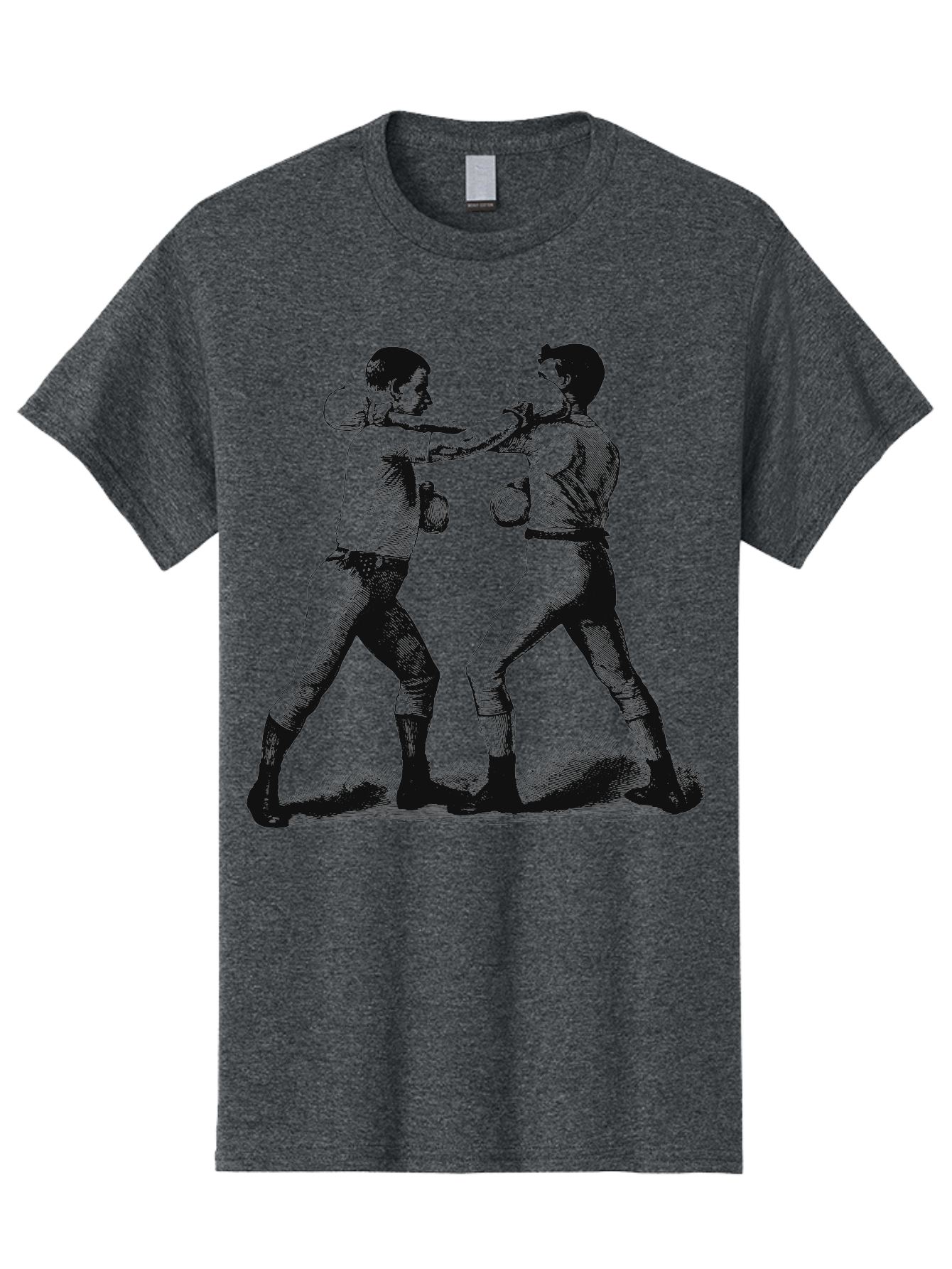 Bareknock Men'S Graphic Tee, 100% Cotton, Comfortable Casual Summer Wear, Machine Washable, Two Boxers Fighting, Boxing Gloves, Pugilistic Stance, Vintage Illustration, Boxing Techniques, Combat Sports, Martial Arts, Athletic Competition, Aae124 27