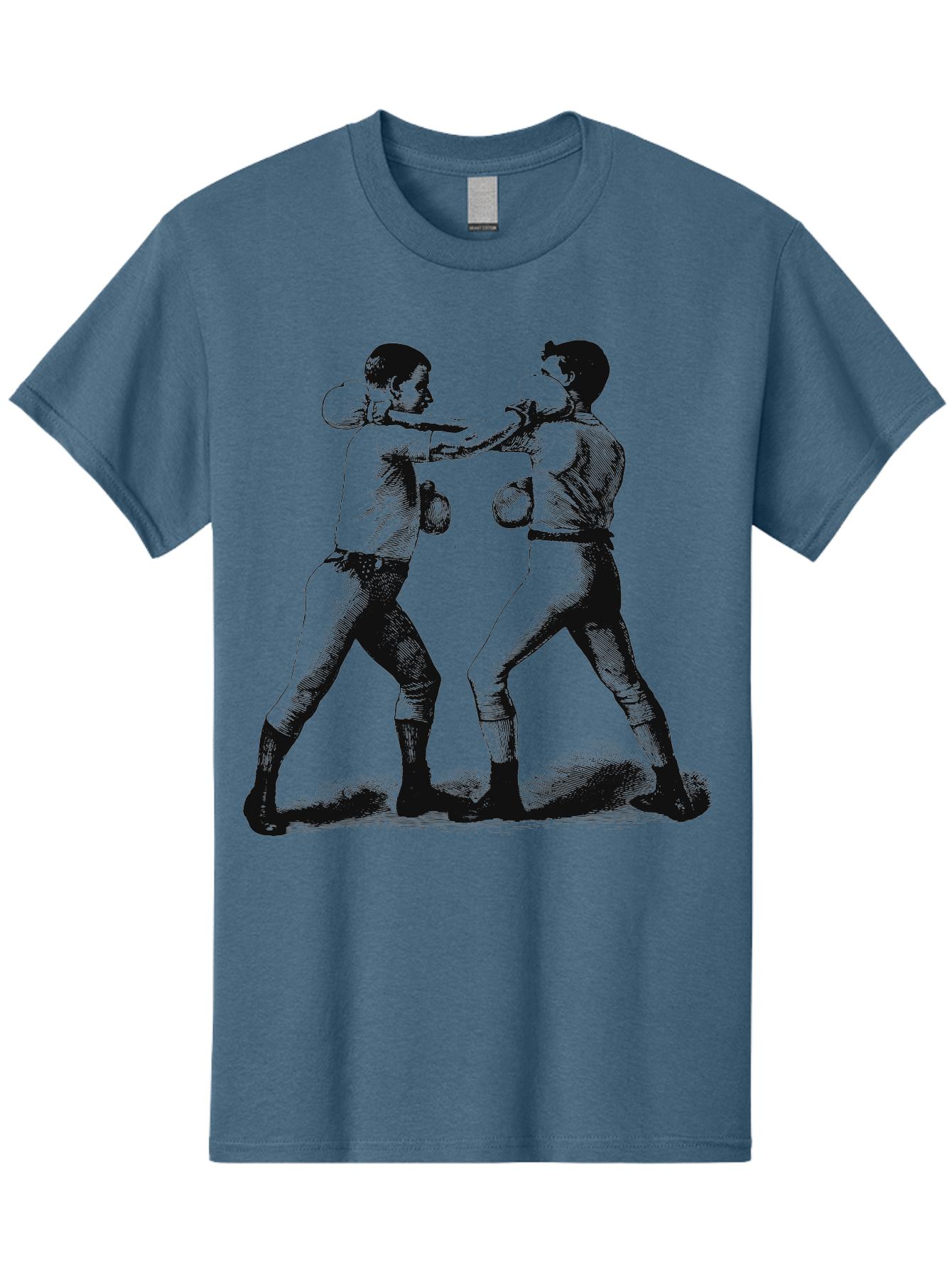 Bareknock Men'S Graphic Tee, 100% Cotton, Comfortable Casual Summer Wear, Machine Washable, Two Boxers Fighting, Boxing Gloves, Pugilistic Stance, Vintage Illustration, Boxing Techniques, Combat Sports, Martial Arts, Athletic Competition, Aae124 7