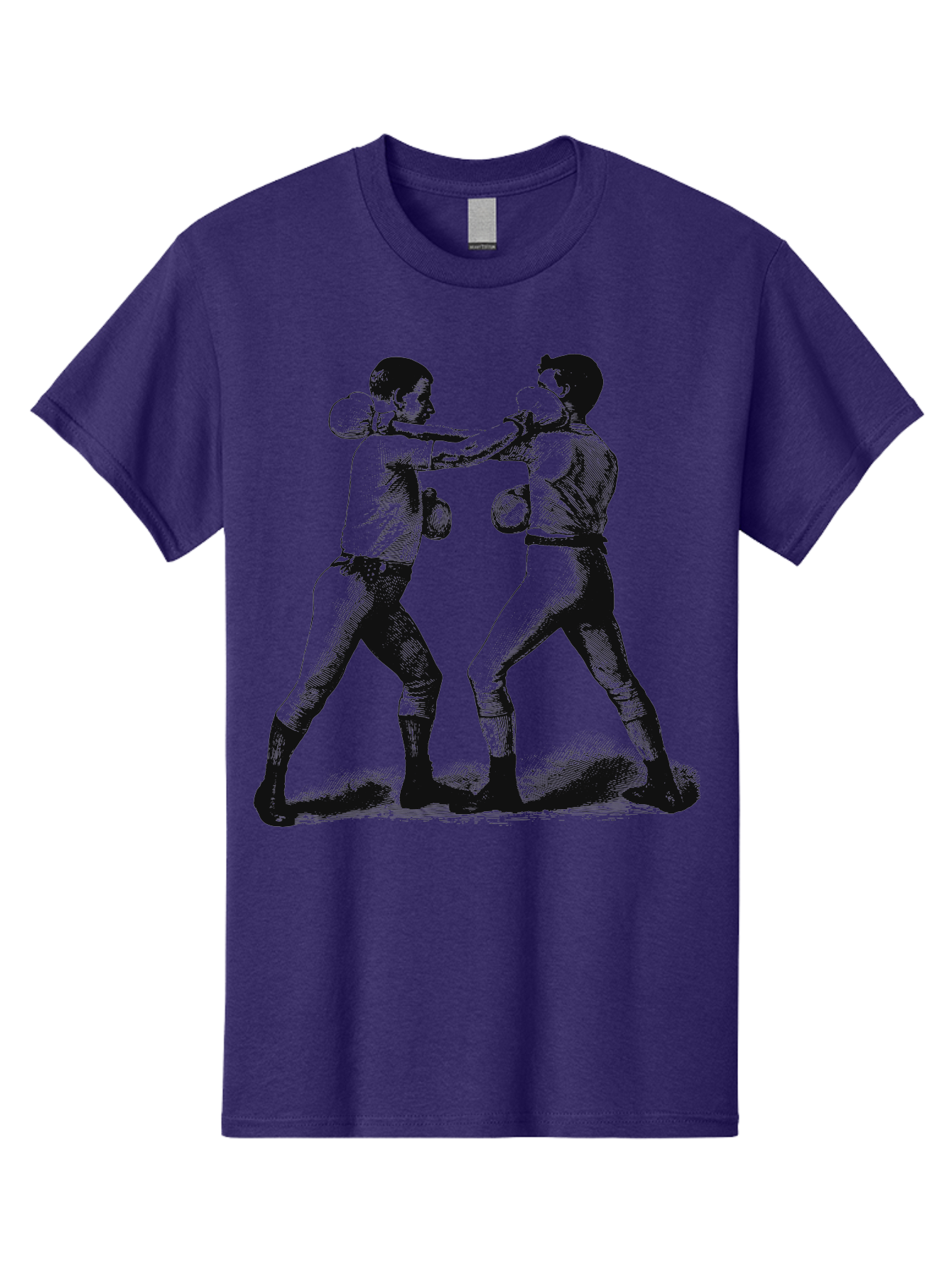Bareknock Men'S Graphic Tee, 100% Cotton, Comfortable Casual Summer Wear, Machine Washable, Two Boxers Fighting, Boxing Gloves, Pugilistic Stance, Vintage Illustration, Boxing Techniques, Combat Sports, Martial Arts, Athletic Competition, Aae124 19