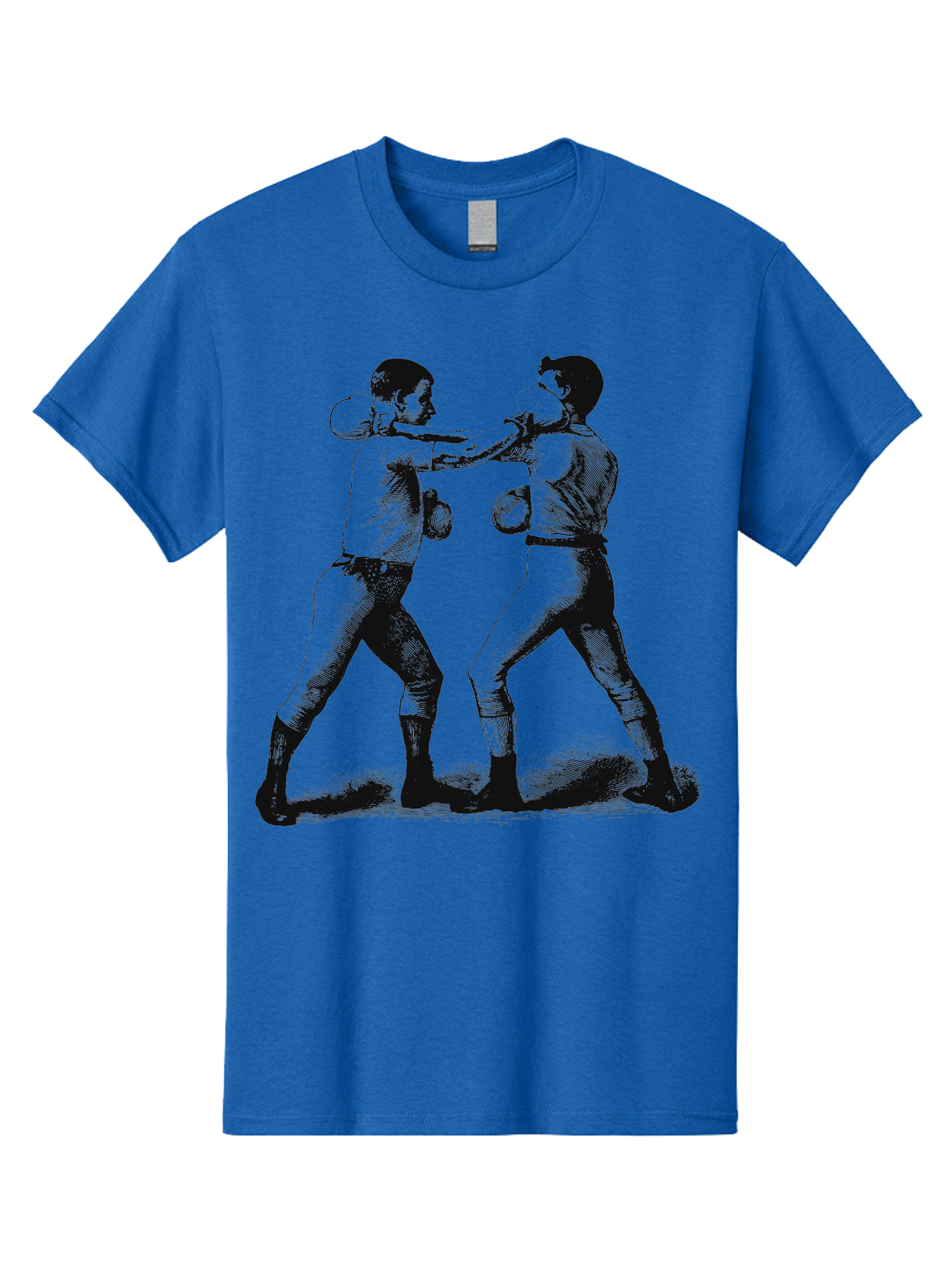Bareknock Men'S Graphic Tee, 100% Cotton, Comfortable Casual Summer Wear, Machine Washable, Two Boxers Fighting, Boxing Gloves, Pugilistic Stance, Vintage Illustration, Boxing Techniques, Combat Sports, Martial Arts, Athletic Competition, Aae124 11