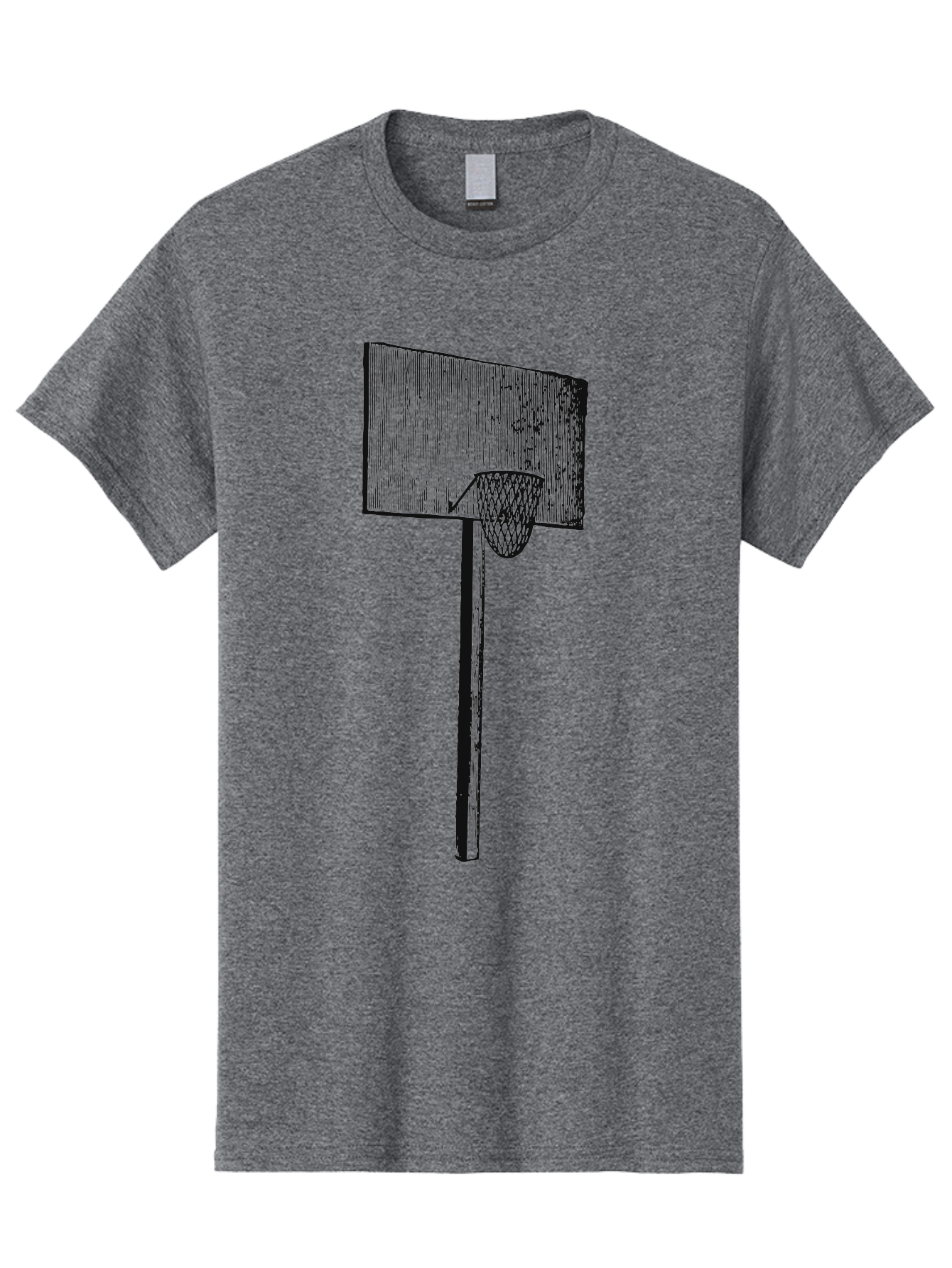 Basket Ball Roots Men'S Graphic Tee, 100% Cotton, Comfortable Casual Summer Wear, Machine Washable, Basketball Hoop, Worn Backboard, Netting, Outdoor Sports Equipment, Distressed Texture, Urban Recreation, Sports Facilities, Court Equipment, Aae127 29