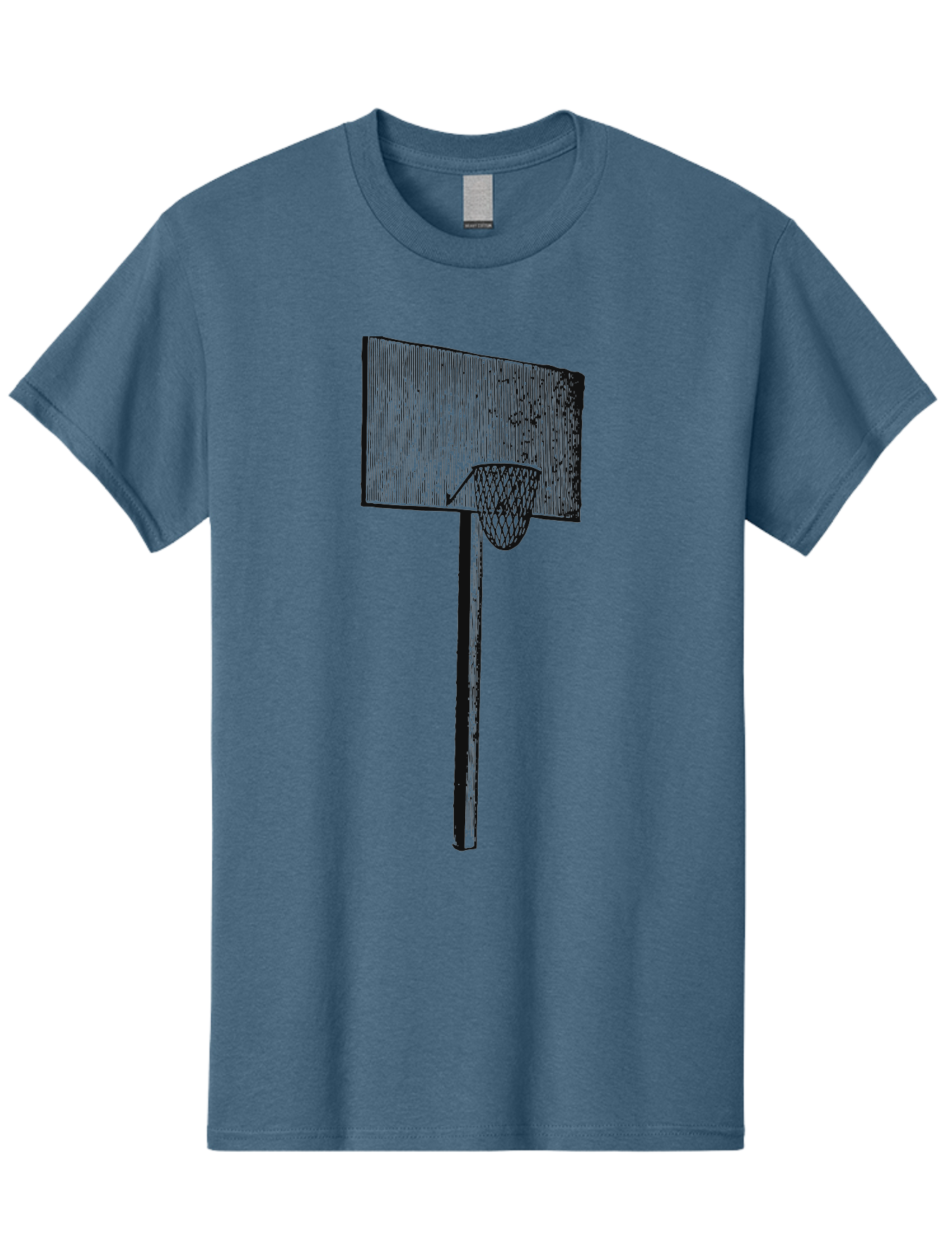 Basket Ball Roots Men'S Graphic Tee, 100% Cotton, Comfortable Casual Summer Wear, Machine Washable, Basketball Hoop, Worn Backboard, Netting, Outdoor Sports Equipment, Distressed Texture, Urban Recreation, Sports Facilities, Court Equipment, Aae127 19