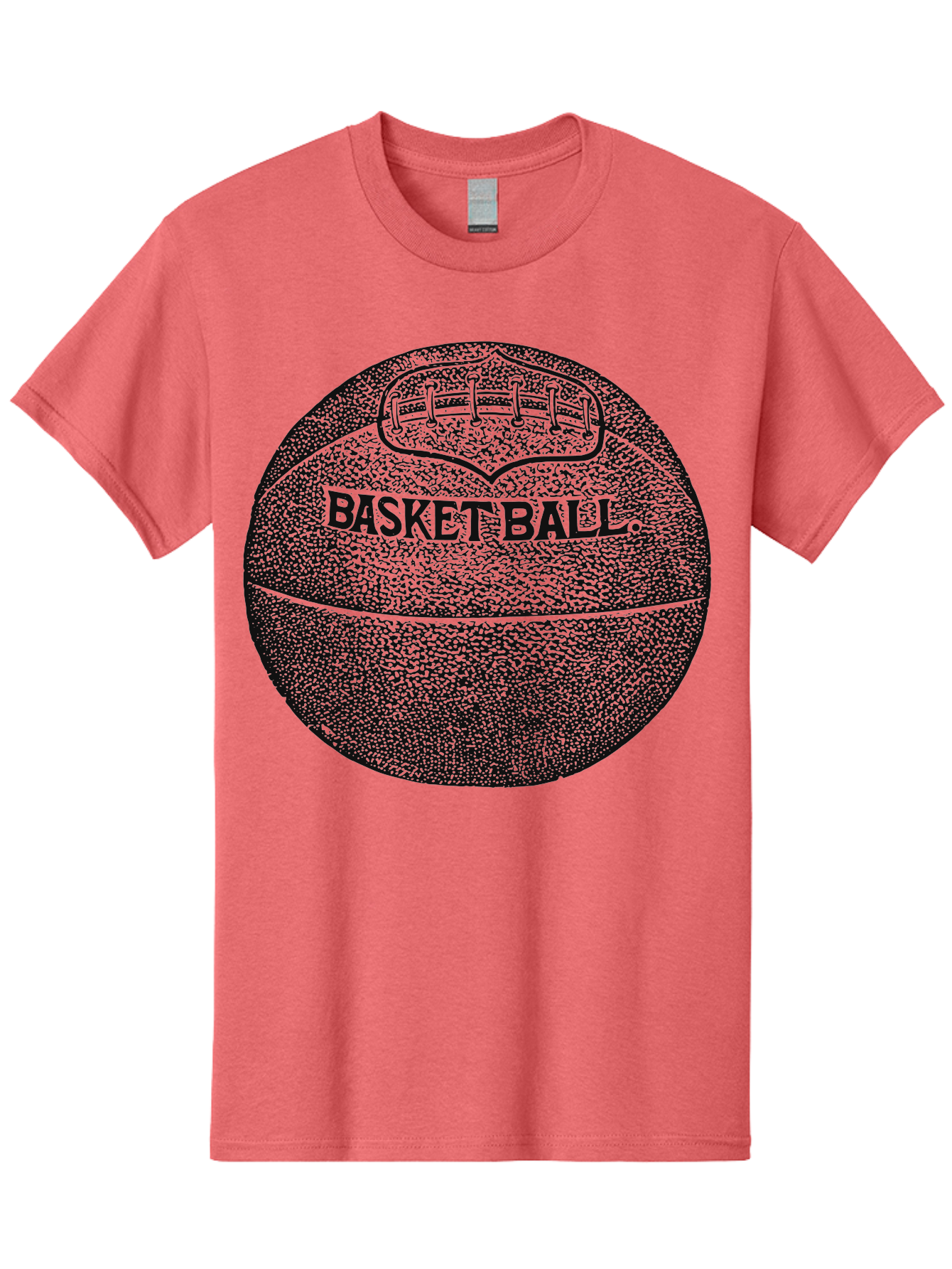 Basket Era Men'S Graphic Tee, 100% Cotton, Comfortable Casual Summer Wear, Machine Washable, Basketball Illustration, Sports Equipment, Black And Green, Textured Ball, Sports Graphic, Court Vision, Basketball Culture, Sports Art Aae128 27