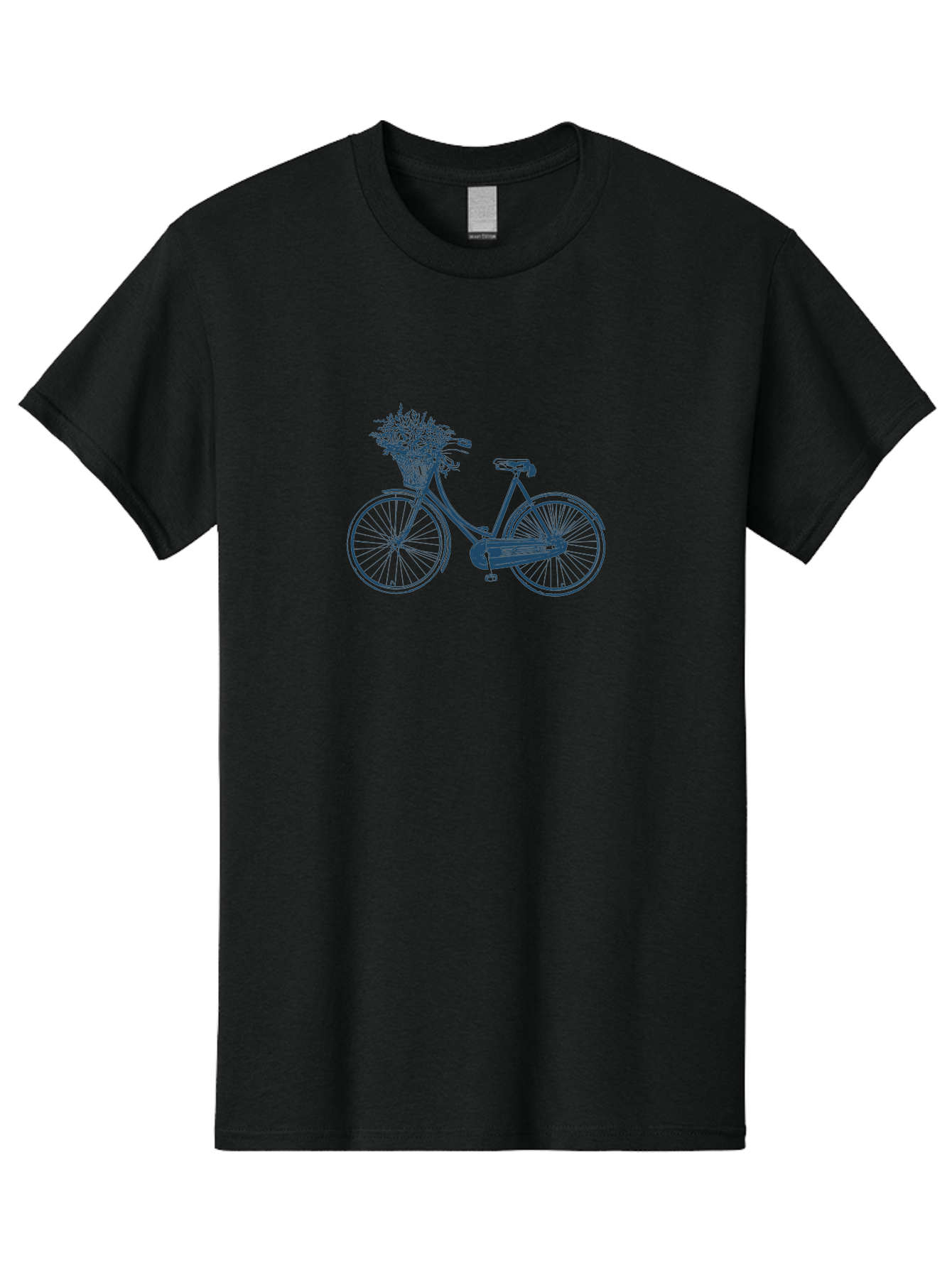 Bike-With-Flowers 2 Men'S Graphic Tee, 100% Cotton, Comfortable Casual Summer Wear, Machine Washable, Vintage Bicycle, Bicycle With Flowers, Lavender Bouquet, Wicker Basket, Eco-Friendly Transportation, Cycling Culture, Nostalgic Ride, Aae140 3