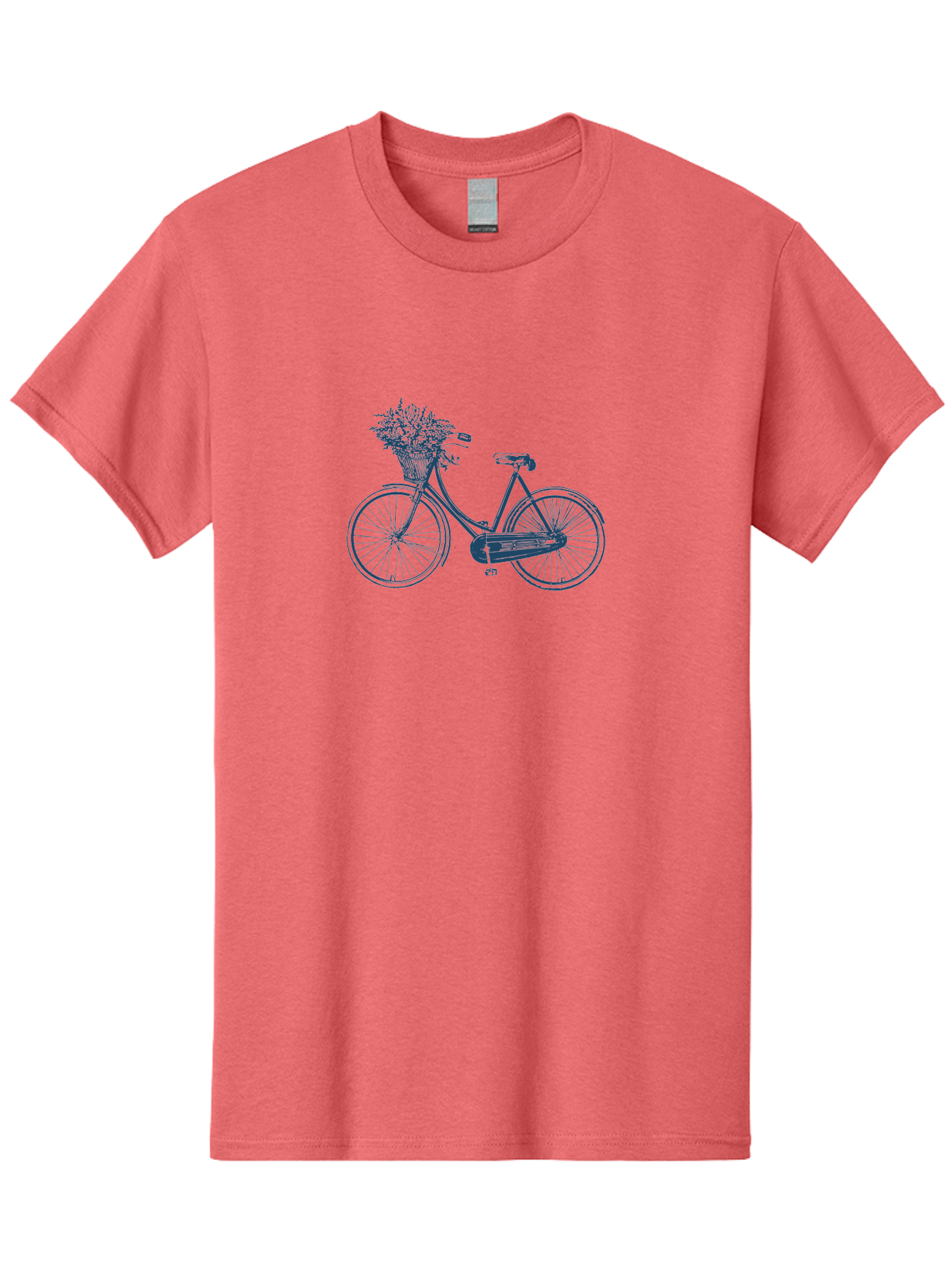 Bike-With-Flowers 2 Men'S Graphic Tee, 100% Cotton, Comfortable Casual Summer Wear, Machine Washable, Vintage Bicycle, Bicycle With Flowers, Lavender Bouquet, Wicker Basket, Eco-Friendly Transportation, Cycling Culture, Nostalgic Ride, Aae140 25