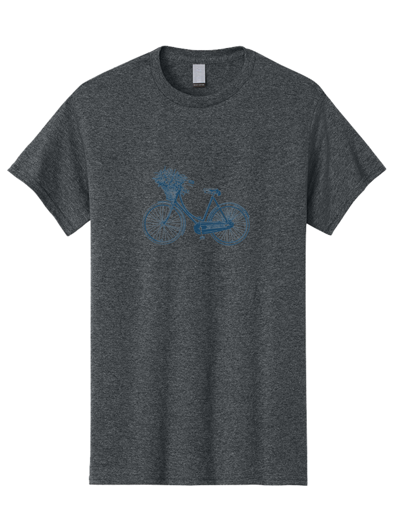 Bike-With-Flowers 2 Men'S Graphic Tee, 100% Cotton, Comfortable Casual Summer Wear, Machine Washable, Vintage Bicycle, Bicycle With Flowers, Lavender Bouquet, Wicker Basket, Eco-Friendly Transportation, Cycling Culture, Nostalgic Ride, Aae140 23