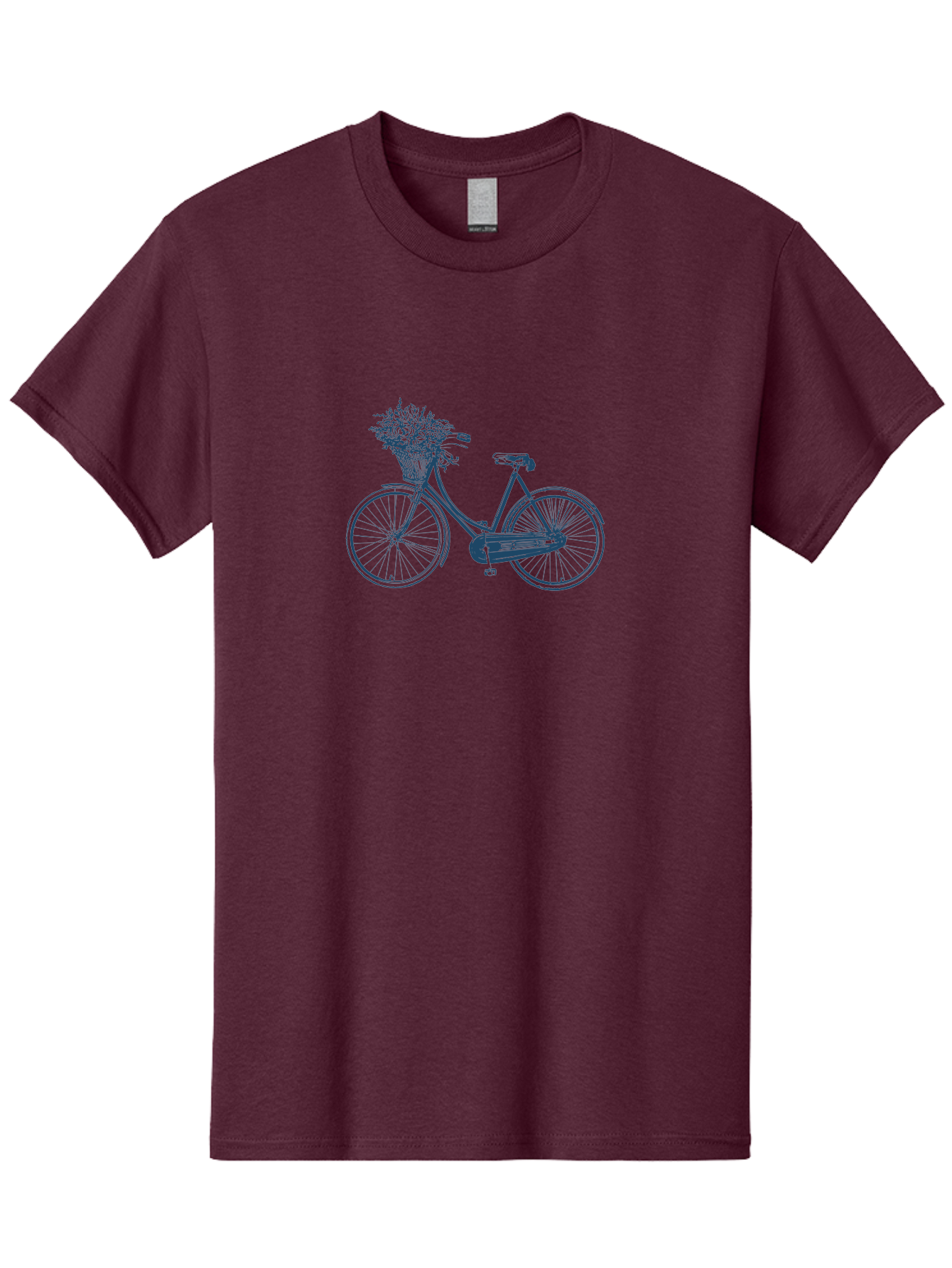 Bike-With-Flowers 2 Men'S Graphic Tee, 100% Cotton, Comfortable Casual Summer Wear, Machine Washable, Vintage Bicycle, Bicycle With Flowers, Lavender Bouquet, Wicker Basket, Eco-Friendly Transportation, Cycling Culture, Nostalgic Ride, Aae140 29