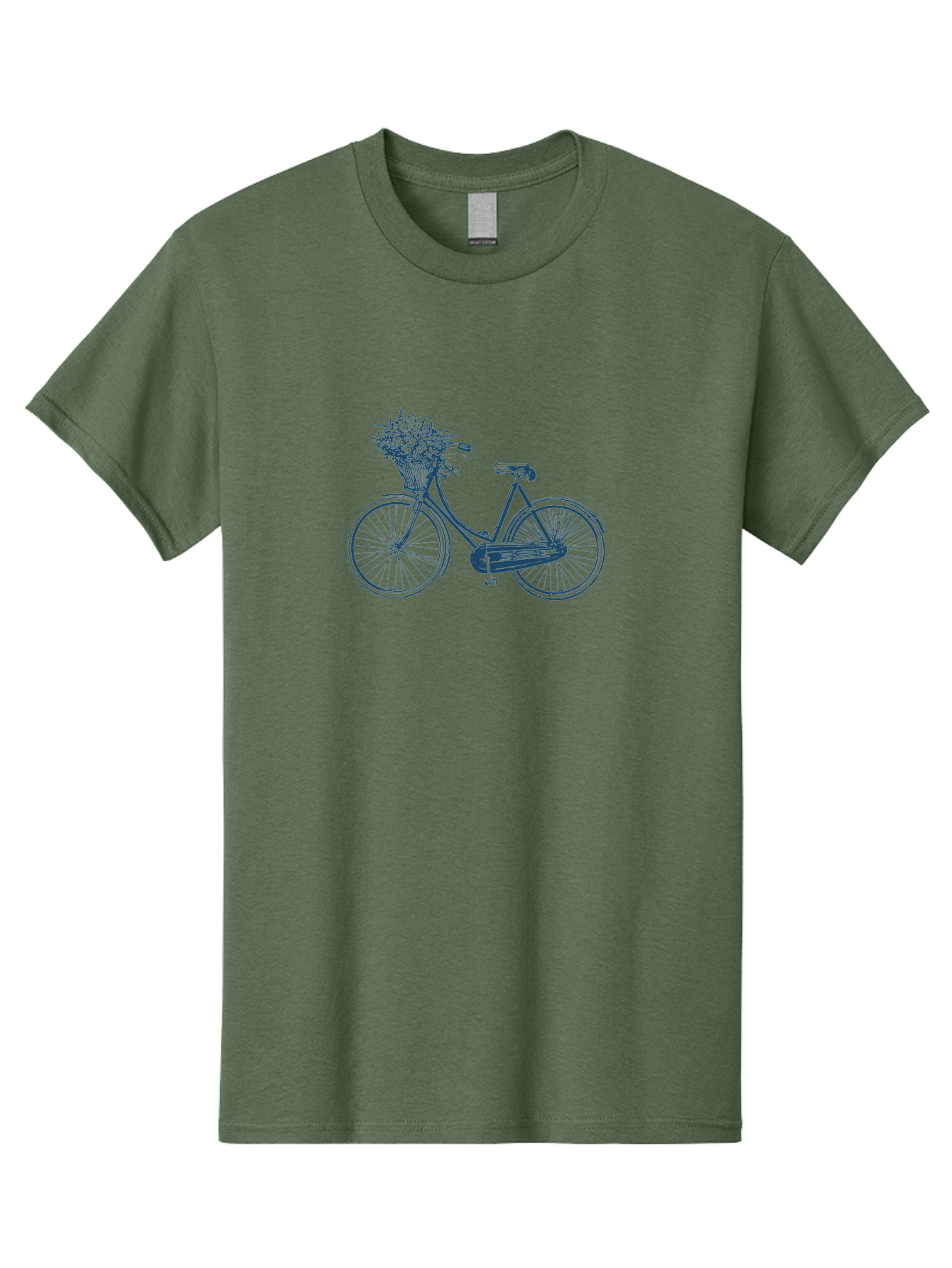 Bike-With-Flowers 2 Men'S Graphic Tee, 100% Cotton, Comfortable Casual Summer Wear, Machine Washable, Vintage Bicycle, Bicycle With Flowers, Lavender Bouquet, Wicker Basket, Eco-Friendly Transportation, Cycling Culture, Nostalgic Ride, Aae140 21