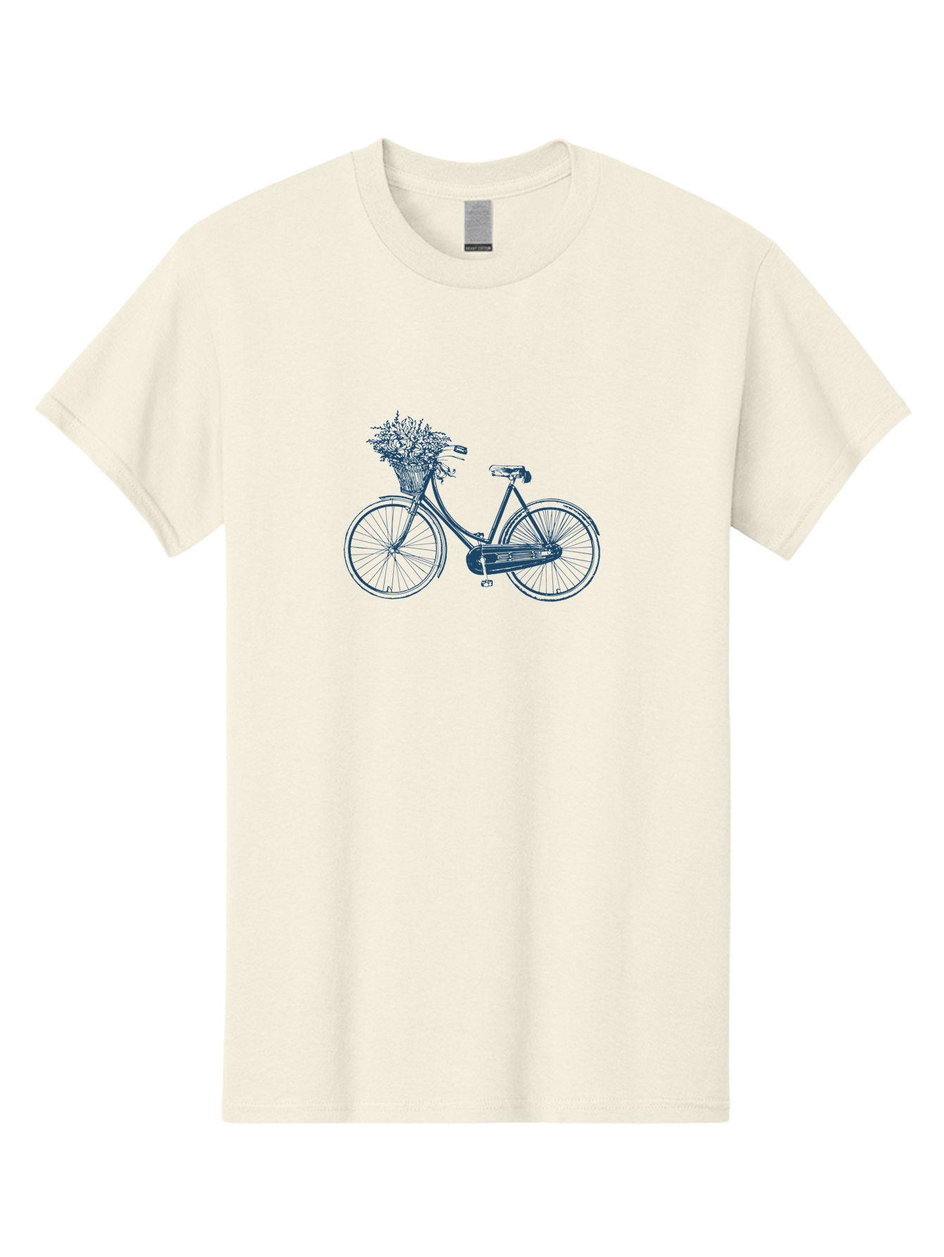 Bike-With-Flowers 2 Men'S Graphic Tee, 100% Cotton, Comfortable Casual Summer Wear, Machine Washable, Vintage Bicycle, Bicycle With Flowers, Lavender Bouquet, Wicker Basket, Eco-Friendly Transportation, Cycling Culture, Nostalgic Ride, Aae140 13