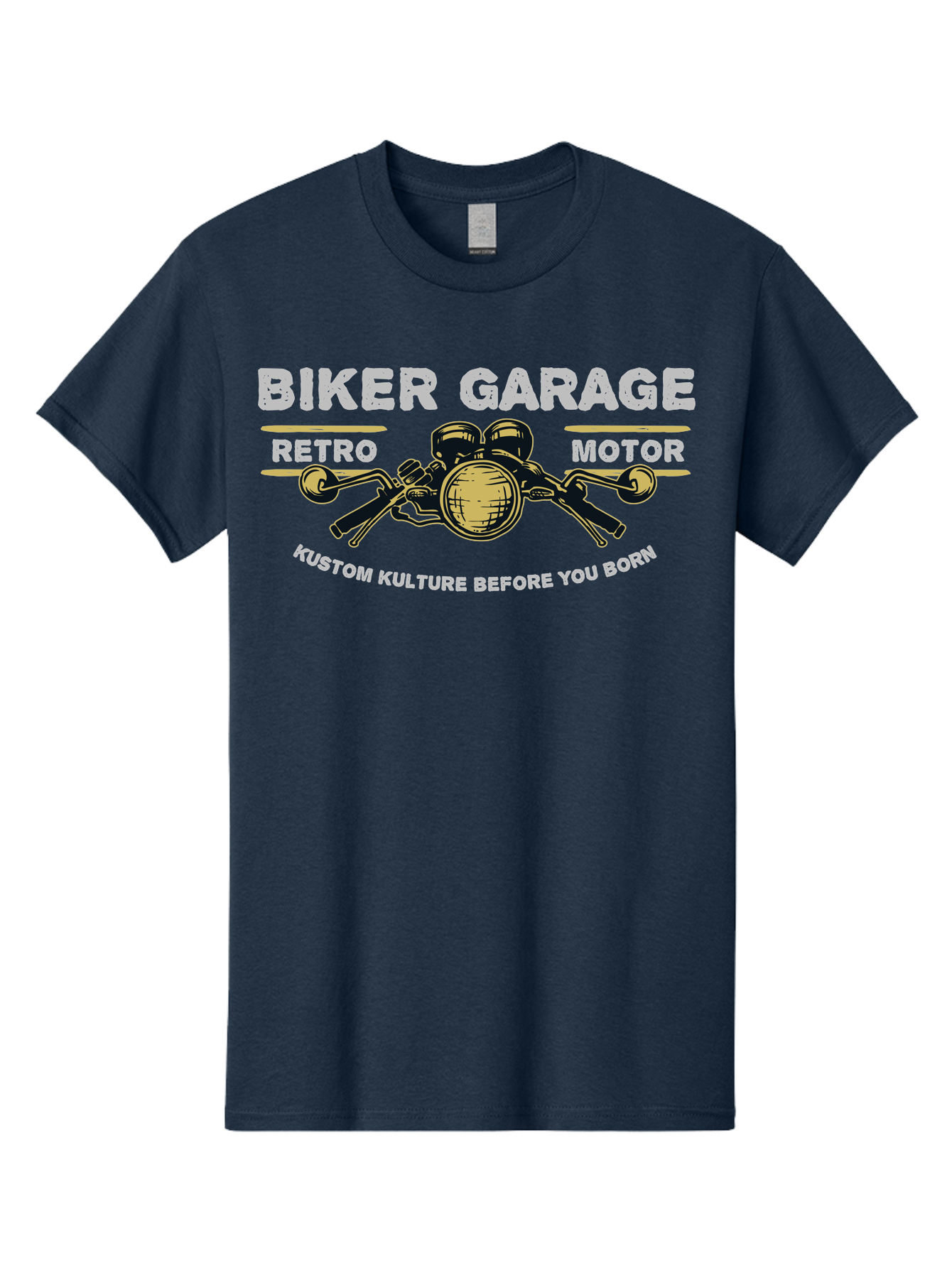 Biker Garage Men'S Graphic Tee, 100% Cotton, Comfortable Casual Summer Wear, Machine Washable, Vintage Motorcycle Illustration, Biker Culture, Retro Motorbike Design, Kustom Kulture, Biker Garage, Motorcycle Enthusiasts, Custom Bike Art Aae141 9