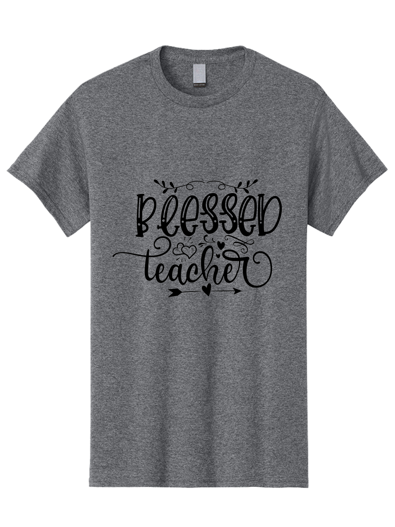Blessed Teacher Men'S Graphic Tee, 100% Cotton, Comfortable Casual Summer Wear, Machine Washable, Teacher Appreciation, Inspirational Quotes, Heartfelt Messages, Loving Teachers, Gratitude, Black Typography, Elegant Design, Heartwarming, Aae147 15