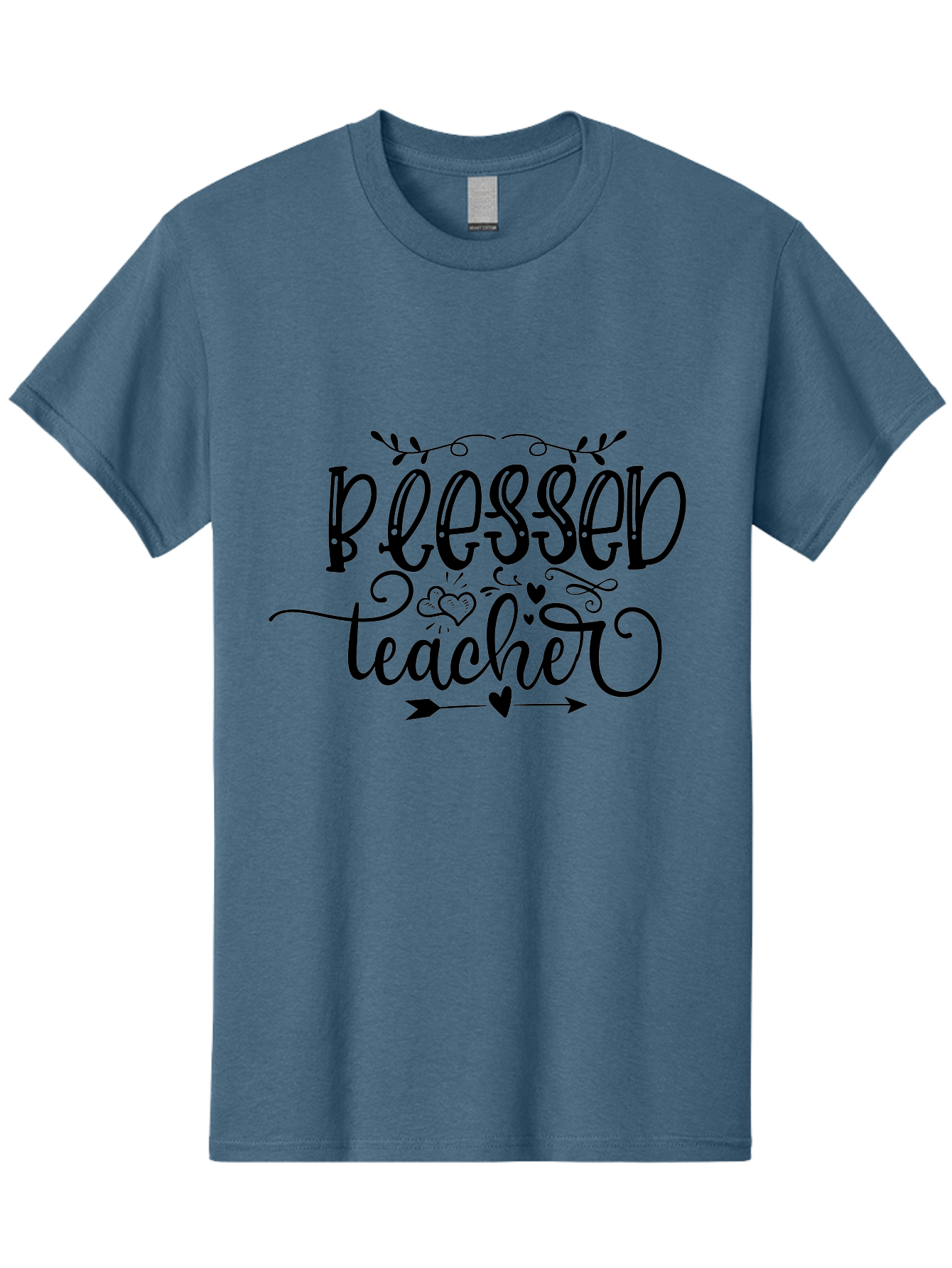 Blessed Teacher Men'S Graphic Tee, 100% Cotton, Comfortable Casual Summer Wear, Machine Washable, Teacher Appreciation, Inspirational Quotes, Heartfelt Messages, Loving Teachers, Gratitude, Black Typography, Elegant Design, Heartwarming, Aae147 23
