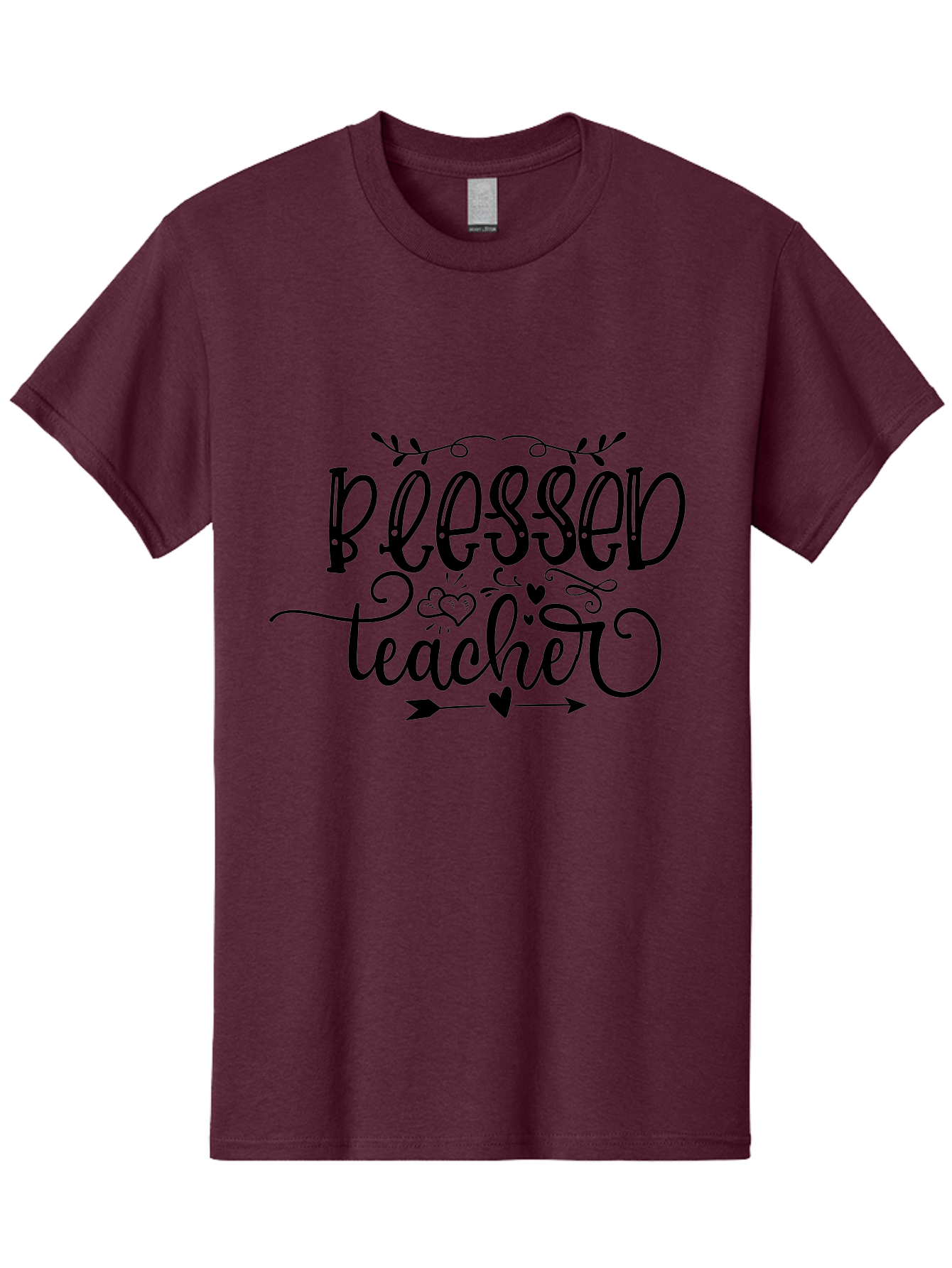 Blessed Teacher Men'S Graphic Tee, 100% Cotton, Comfortable Casual Summer Wear, Machine Washable, Teacher Appreciation, Inspirational Quotes, Heartfelt Messages, Loving Teachers, Gratitude, Black Typography, Elegant Design, Heartwarming, Aae147 13