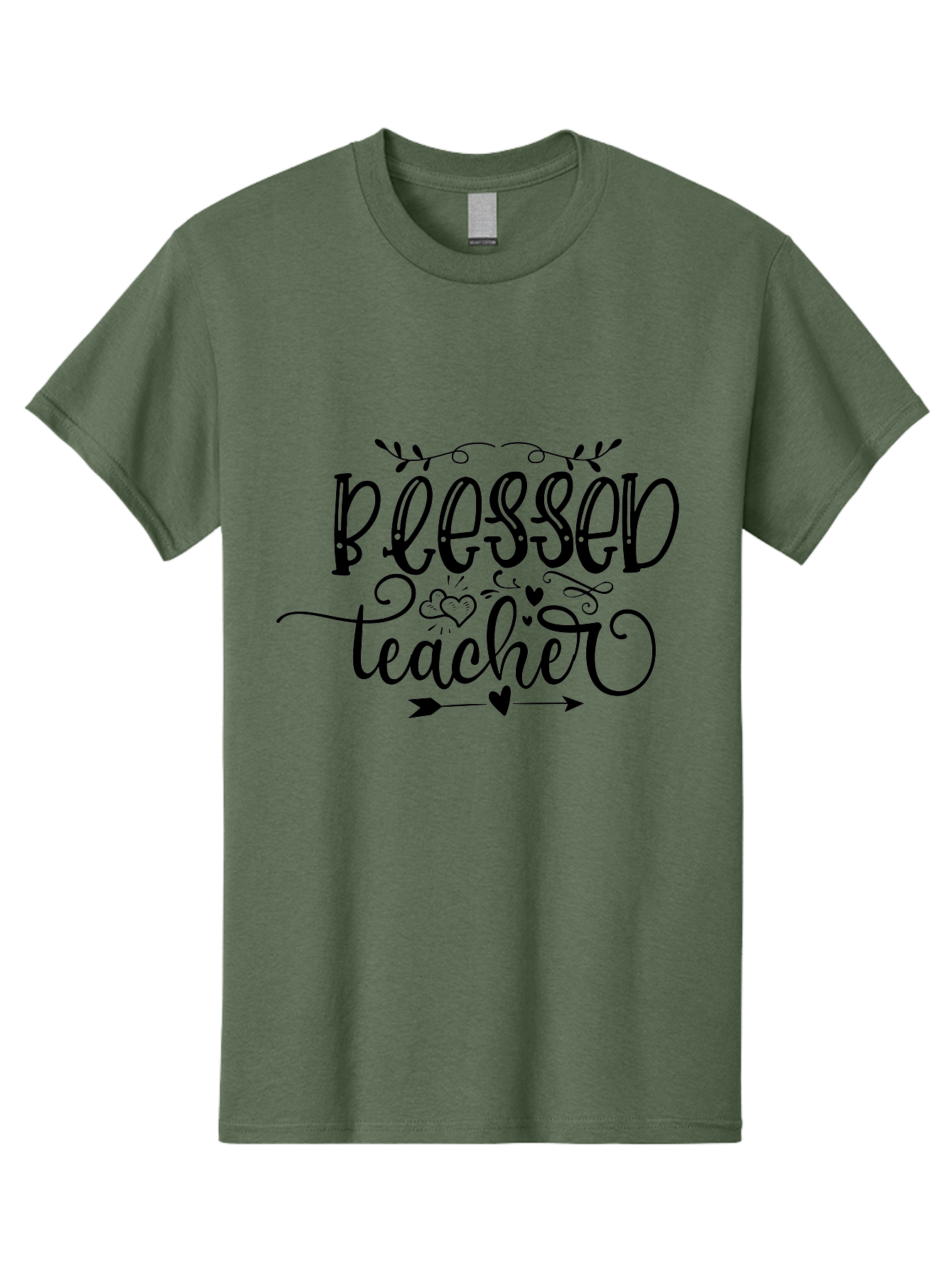 Blessed Teacher Men'S Graphic Tee, 100% Cotton, Comfortable Casual Summer Wear, Machine Washable, Teacher Appreciation, Inspirational Quotes, Heartfelt Messages, Loving Teachers, Gratitude, Black Typography, Elegant Design, Heartwarming, Aae147 3
