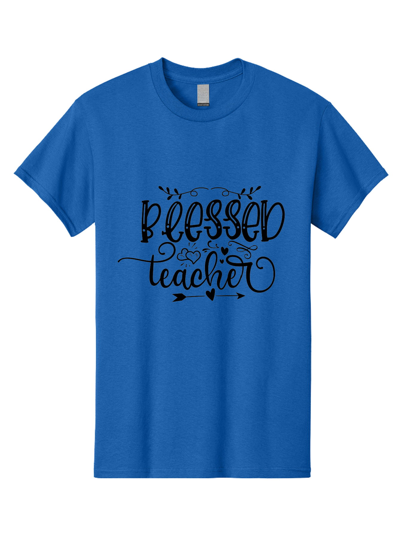 Blessed Teacher Men'S Graphic Tee, 100% Cotton, Comfortable Casual Summer Wear, Machine Washable, Teacher Appreciation, Inspirational Quotes, Heartfelt Messages, Loving Teachers, Gratitude, Black Typography, Elegant Design, Heartwarming, Aae147 21