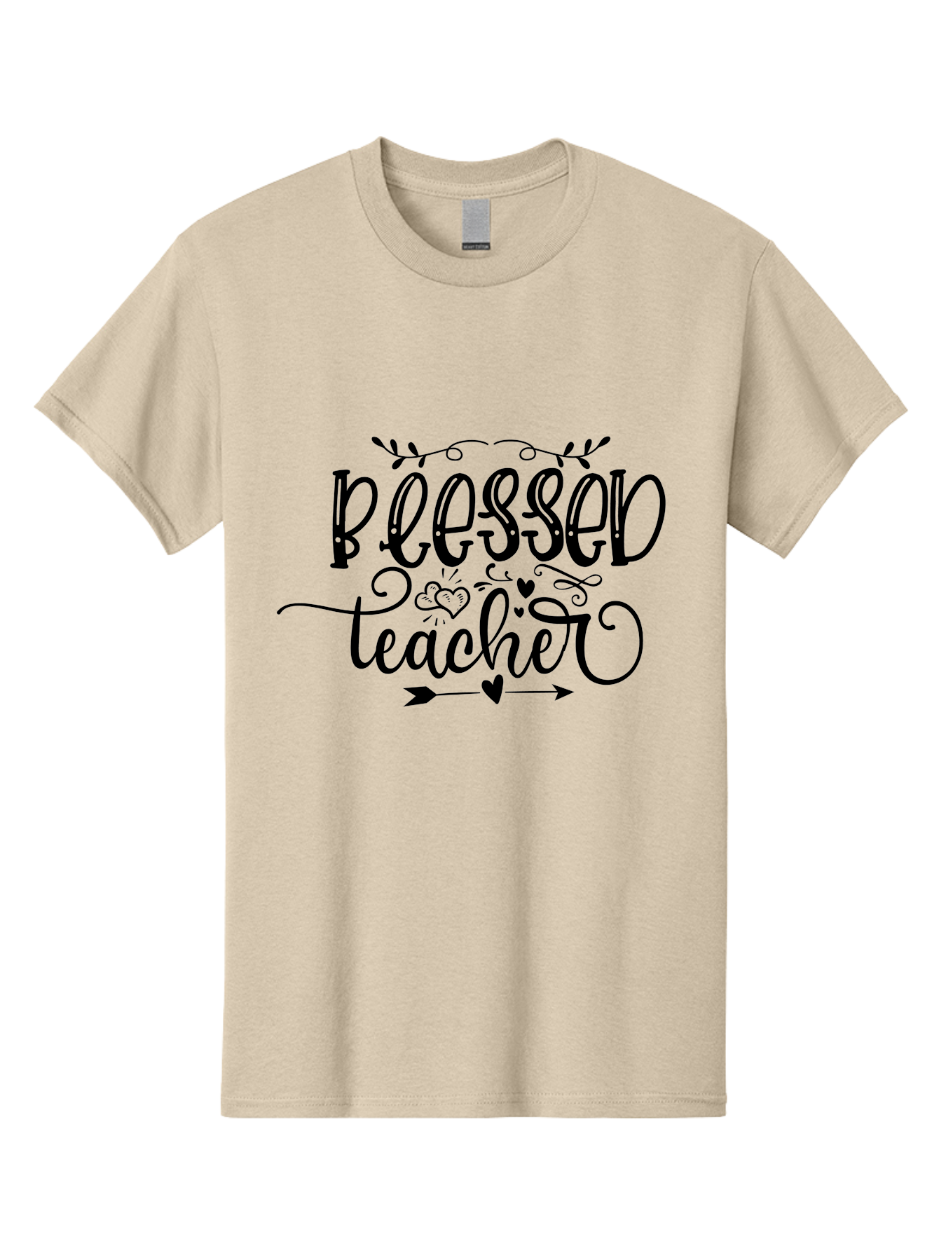 Blessed Teacher Men'S Graphic Tee, 100% Cotton, Comfortable Casual Summer Wear, Machine Washable, Teacher Appreciation, Inspirational Quotes, Heartfelt Messages, Loving Teachers, Gratitude, Black Typography, Elegant Design, Heartwarming, Aae147 7