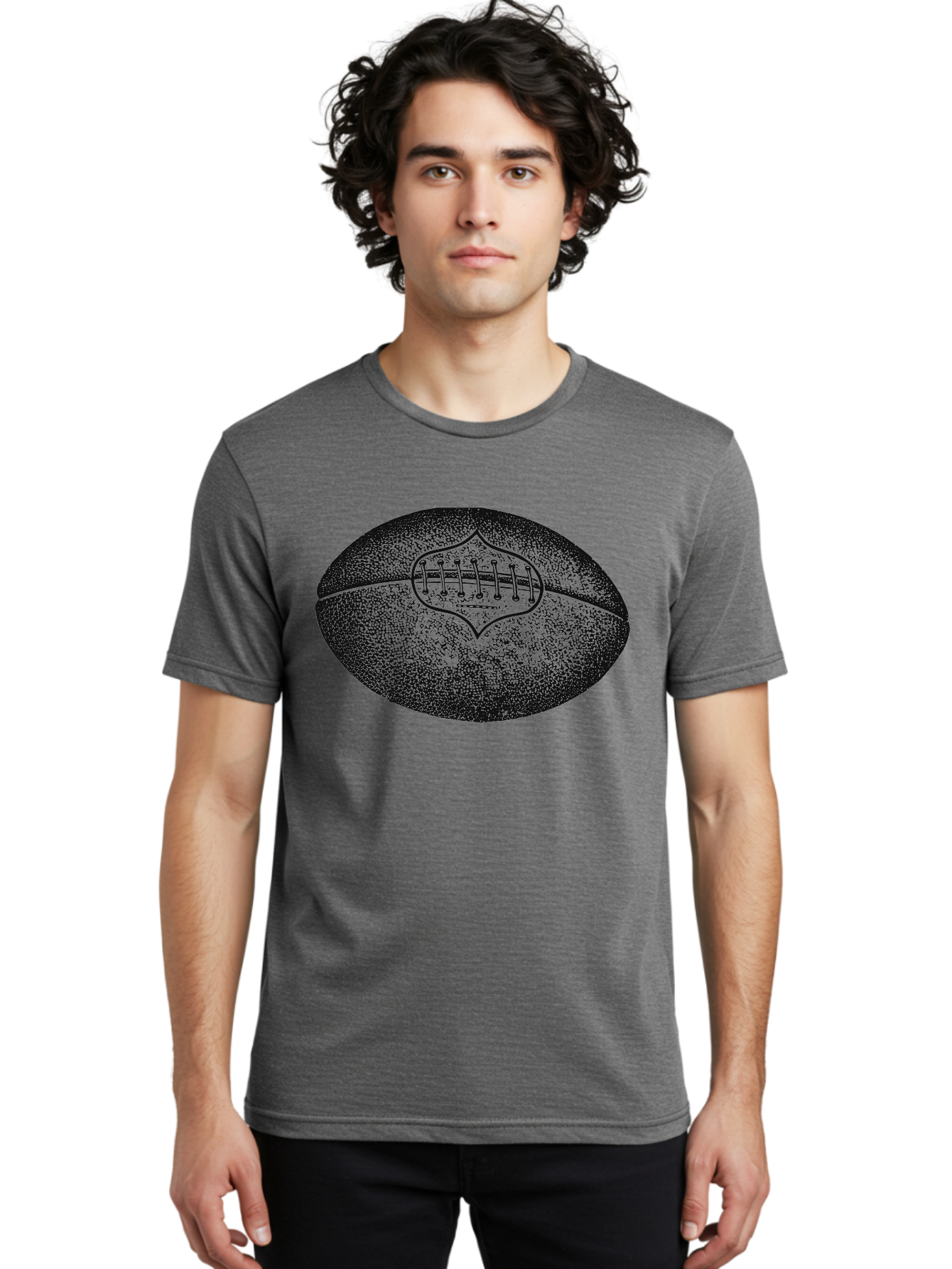 Blitz Ball Men'S Graphic Tee, 100% Cotton, Comfortable Casual Summer Wear, Machine Washable, Stippled American Football, Sports Equipment, Football Texture, Athletic Gear, Team Sports, Competitive Play, Gridiron Football Aae148 14