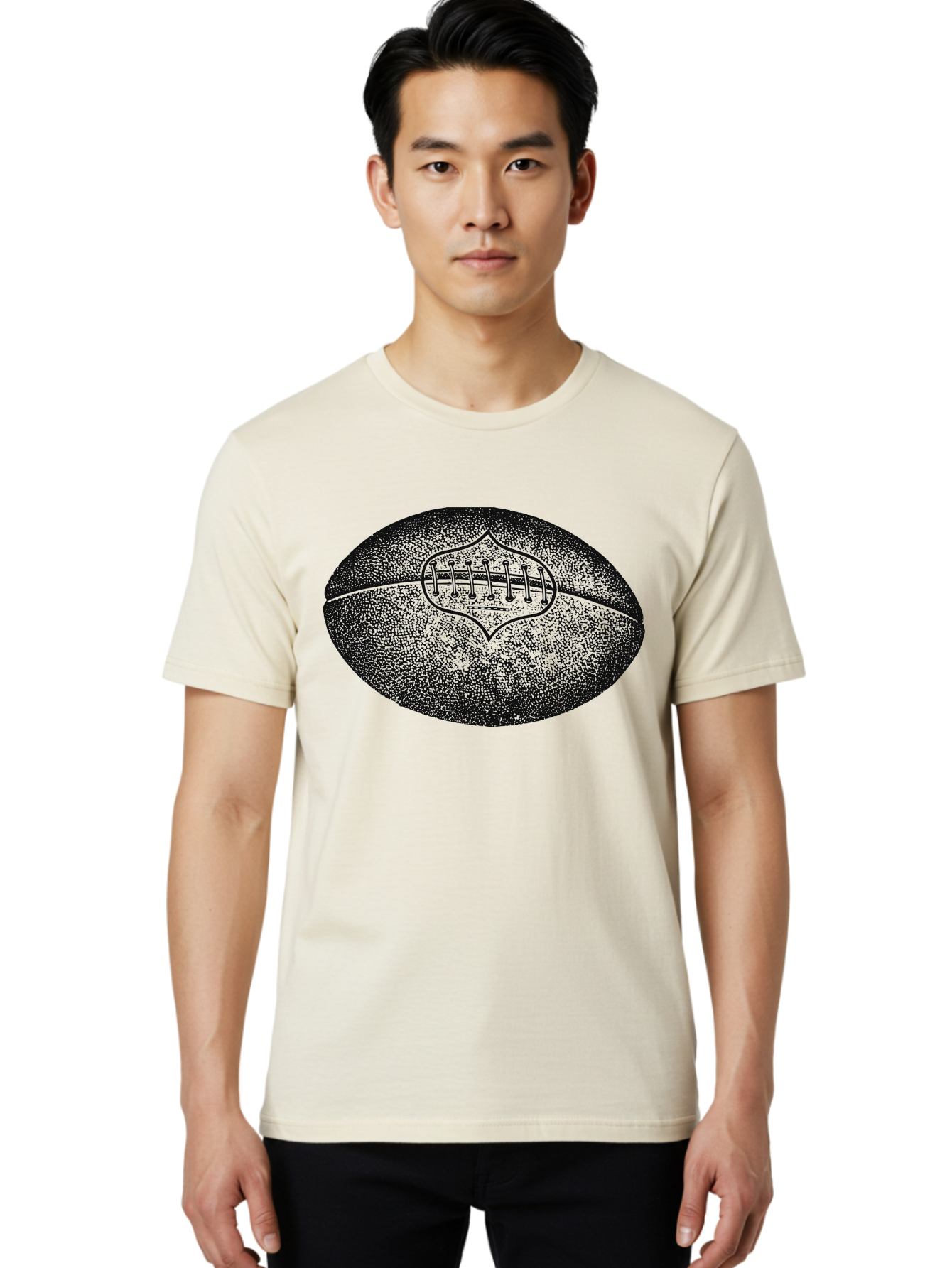 Blitz Ball Men'S Graphic Tee, 100% Cotton, Comfortable Casual Summer Wear, Machine Washable, Stippled American Football, Sports Equipment, Football Texture, Athletic Gear, Team Sports, Competitive Play, Gridiron Football Aae148 18