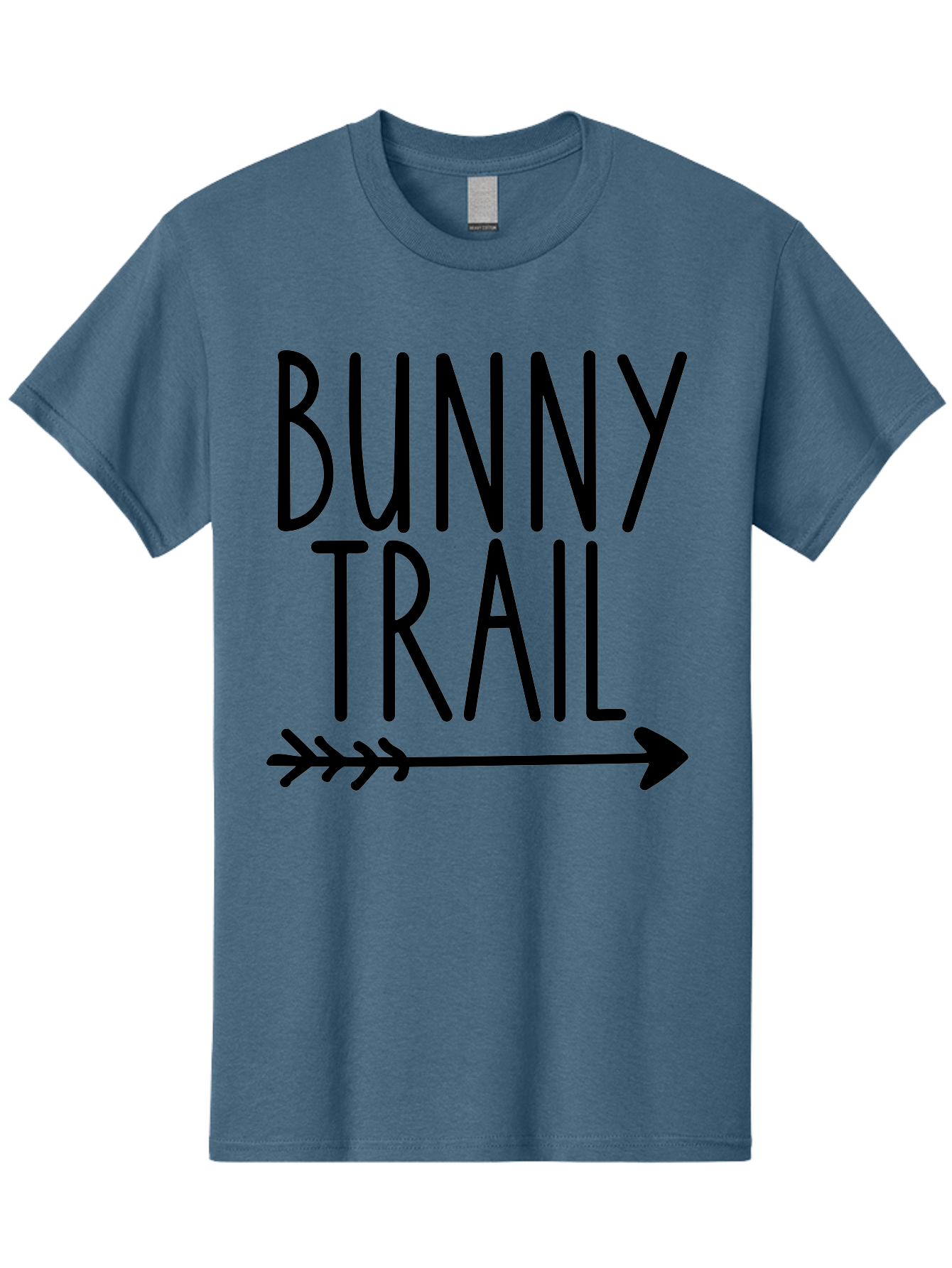 Bunny Trail This Way Men'S Graphic Tee, 100% Cotton, Comfortable Casual Summer Wear, Machine Washable, Bunny Trail, Arrow Graphic, Directional Signage, Playful Design, Whimsical Theme, Black Text, Bold Font, Graphic Illustration, Easter Theme, Aae162 29