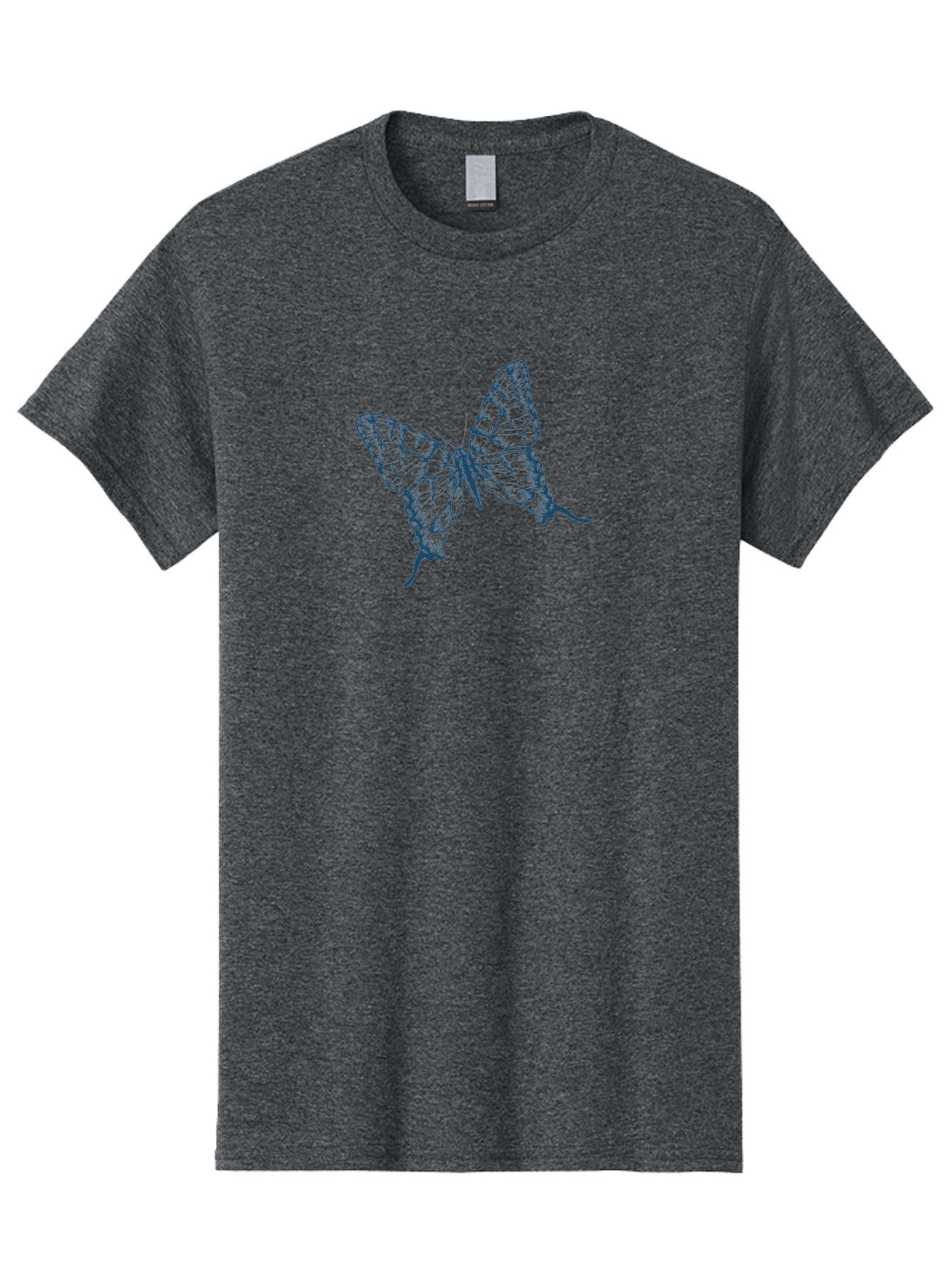 Butterfly 2 Men'S Graphic Tee, 100% Cotton, Comfortable Casual Summer Wear, Machine Washable, Butterfly With Transparent Wings, Intricate Details, Delicate Patterns, Abstract Design, Artistic Expression, Fragile Beauty, Aae165 5