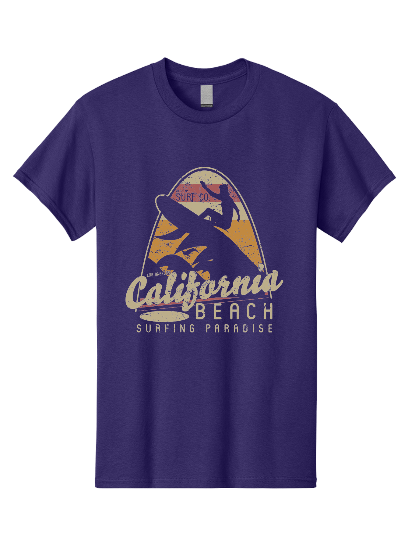 California Beach Surfing Paradise Men'S Graphic Tee, 100% Cotton, Comfortable Casual Summer Wear, Machine Washable, Surfer Riding Wave, California Beach Scene, Surfing Culture, Beach Lifestyle, Surfboard Graphic, Coastal Vibes, Paradise Found, Aae166 21