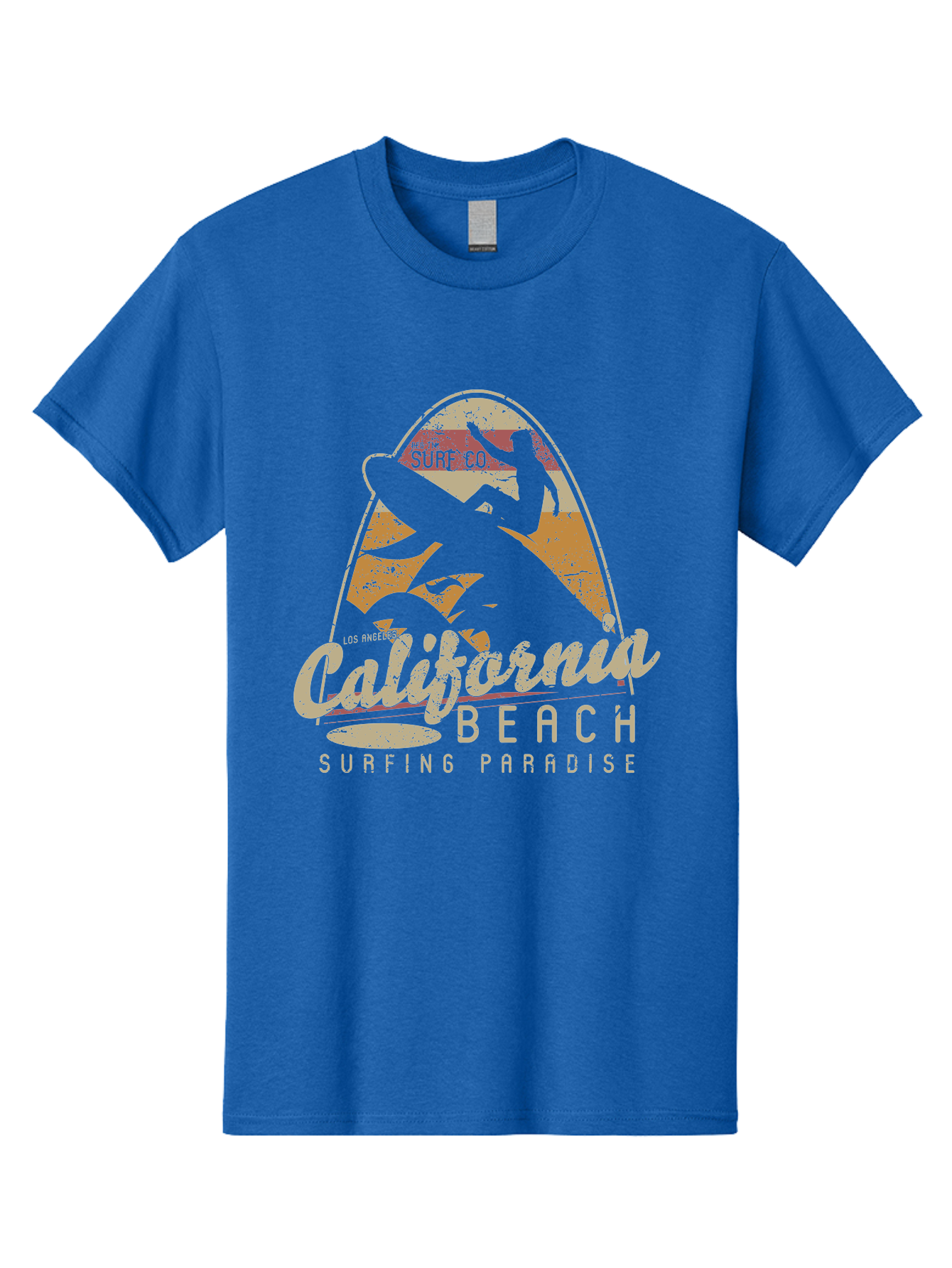 California Beach Surfing Paradise Men'S Graphic Tee, 100% Cotton, Comfortable Casual Summer Wear, Machine Washable, Surfer Riding Wave, California Beach Scene, Surfing Culture, Beach Lifestyle, Surfboard Graphic, Coastal Vibes, Paradise Found, Aae166 29