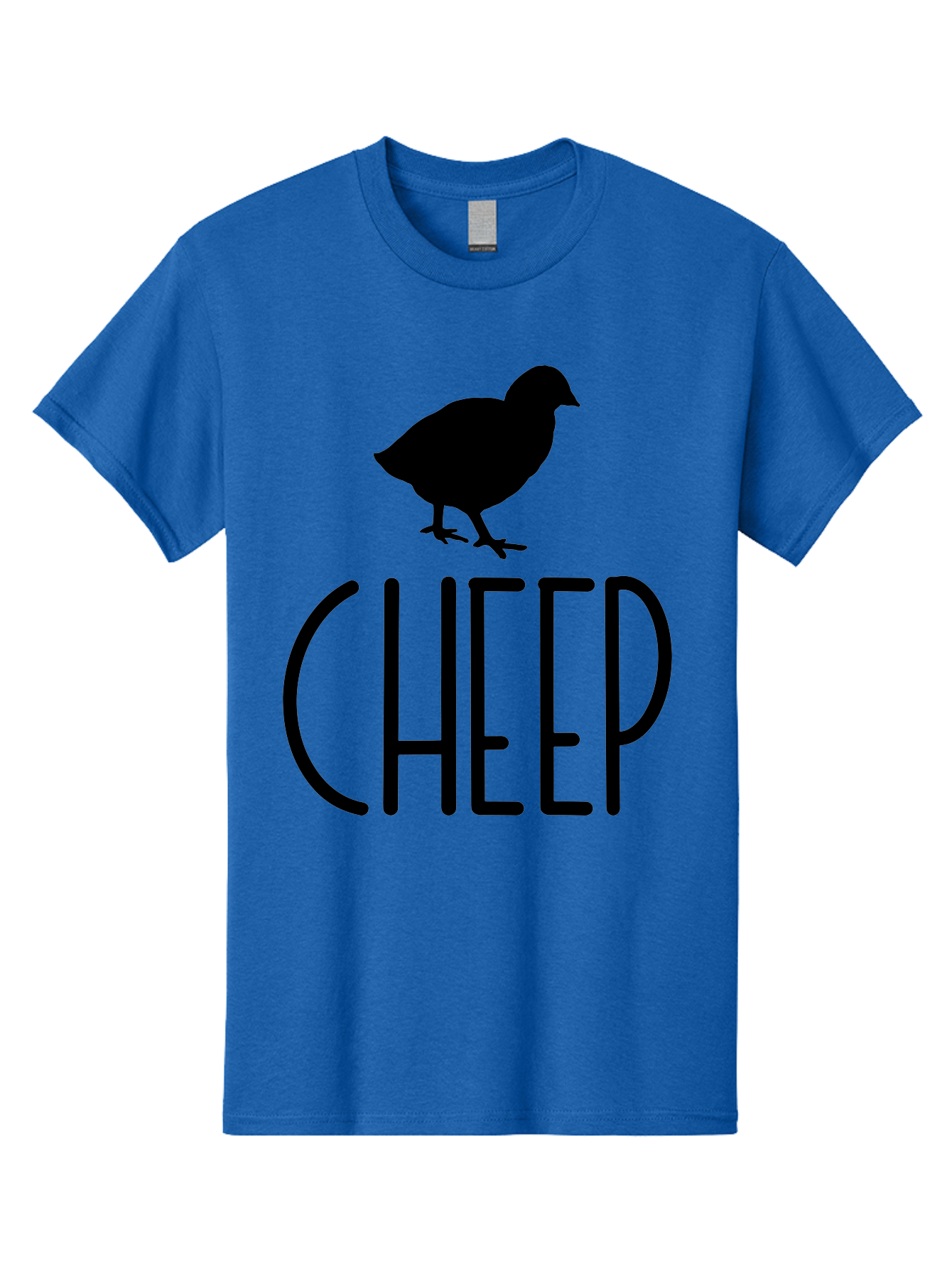 Cheep Men'S Graphic Tee, 100% Cotton, Comfortable Casual Summer Wear, Machine Washable, Chick Silhouette, Cheep Logo, Poultry Branding, Simple Design, Bold Typography, Farm Animal, Minimalistic Art Aae178 17
