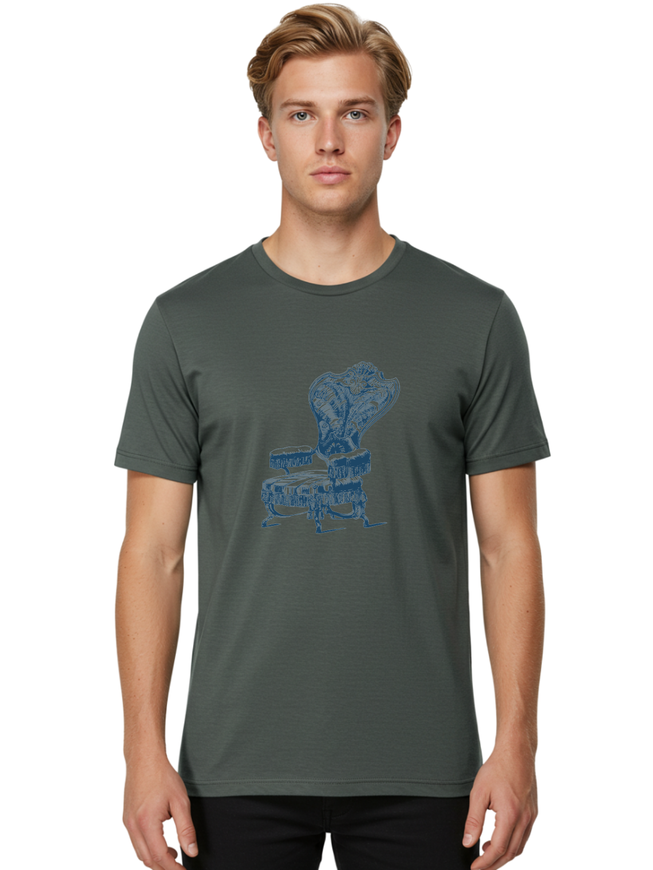 Classic Lounge Chair Men'S Graphic Tee, 100% Cotton, Comfortable Casual Summer Wear, Machine Washable, Luxury Chair, Ornate Design, Intricate Patterns, Regal Furniture, Elegant Decor, Vintage Style, Opulent Interiors, Majestic Seating Aae187 14
